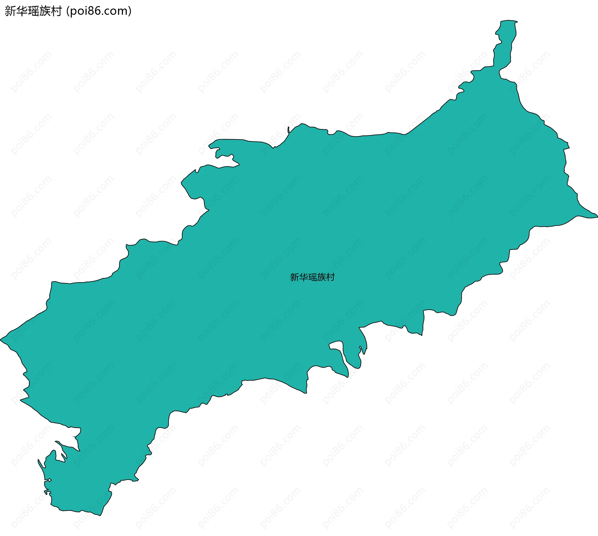 新华瑶族村边界地图