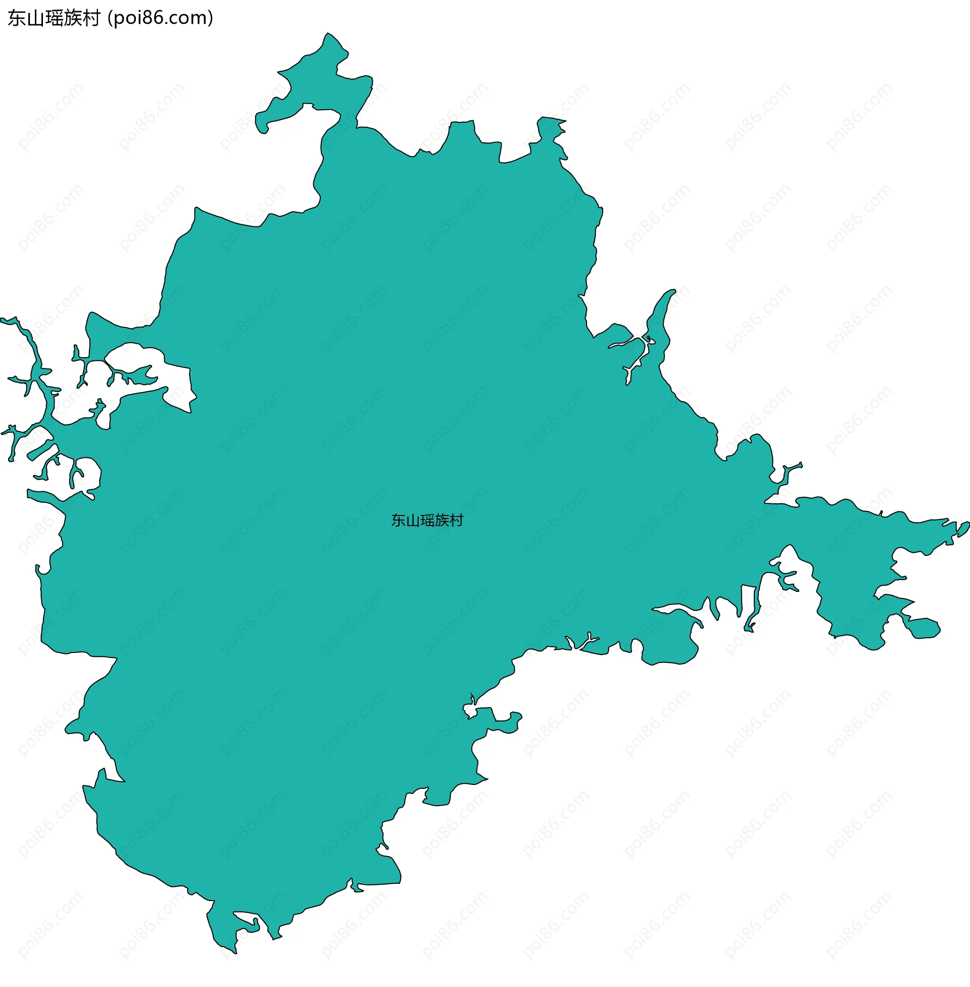 东山瑶族村边界地图