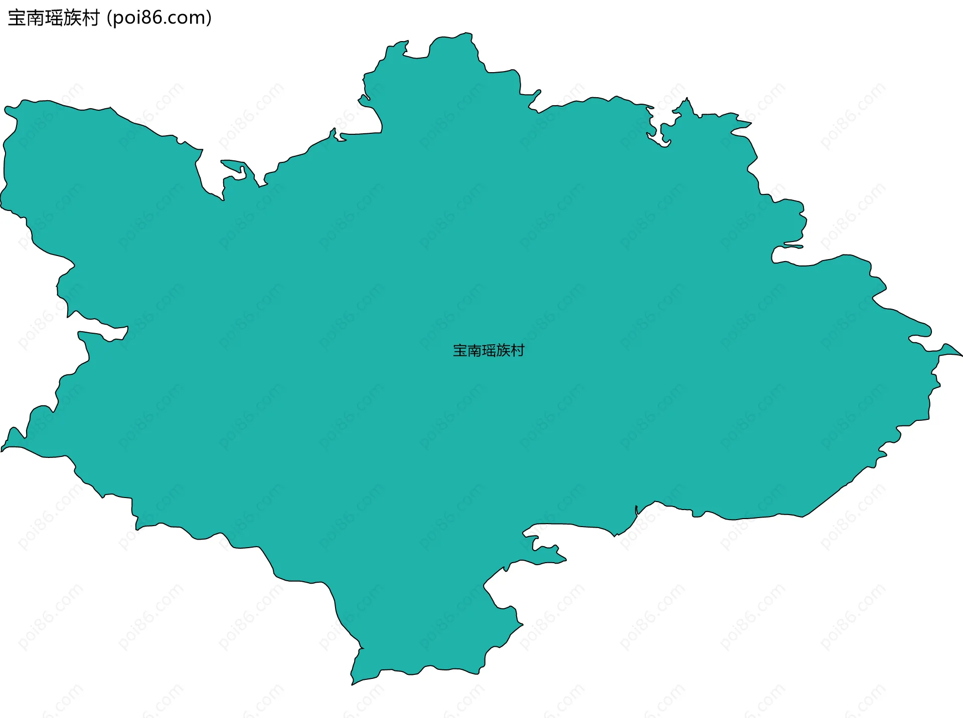 宝南瑶族村边界地图