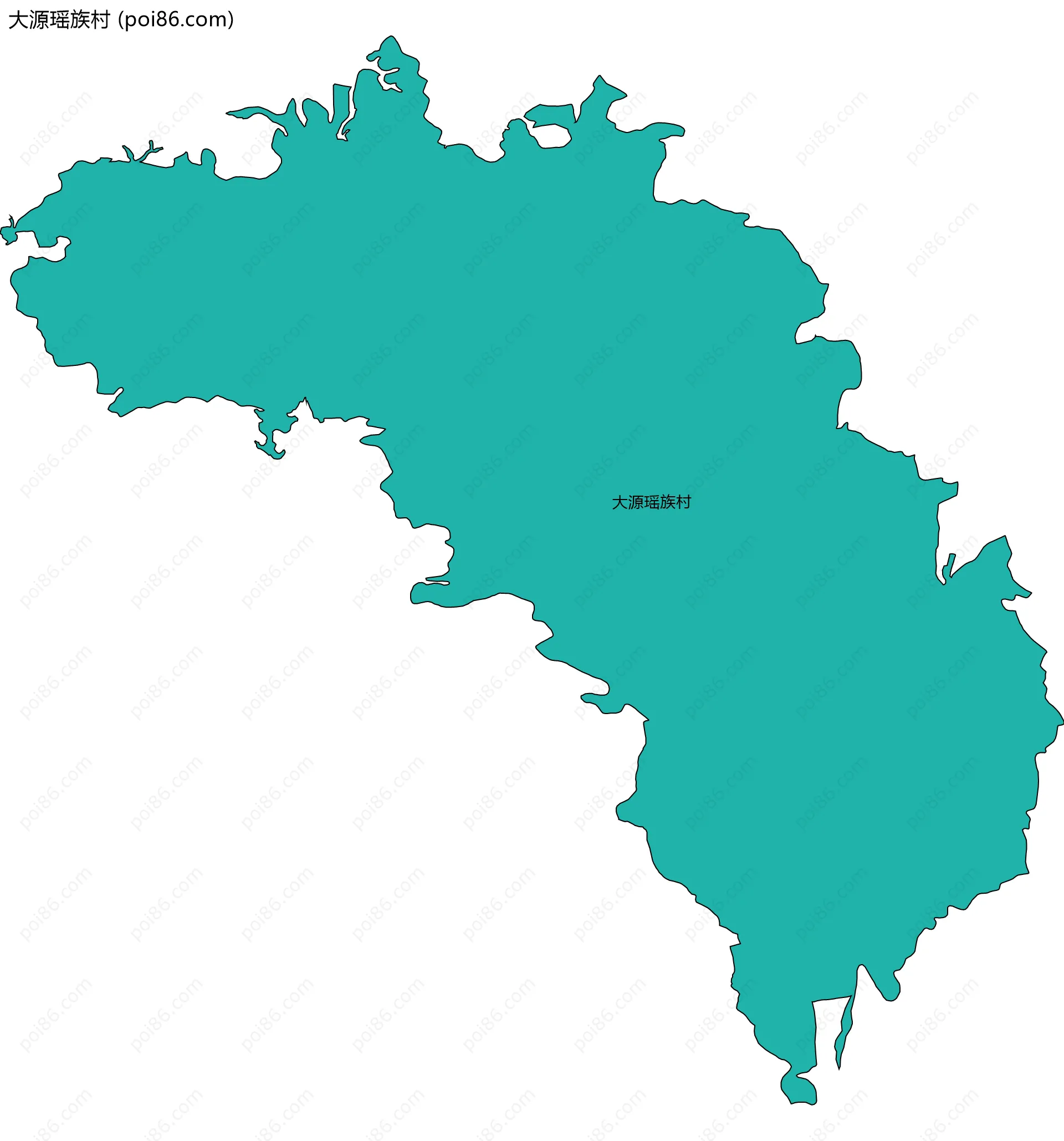 大源瑶族村边界地图
