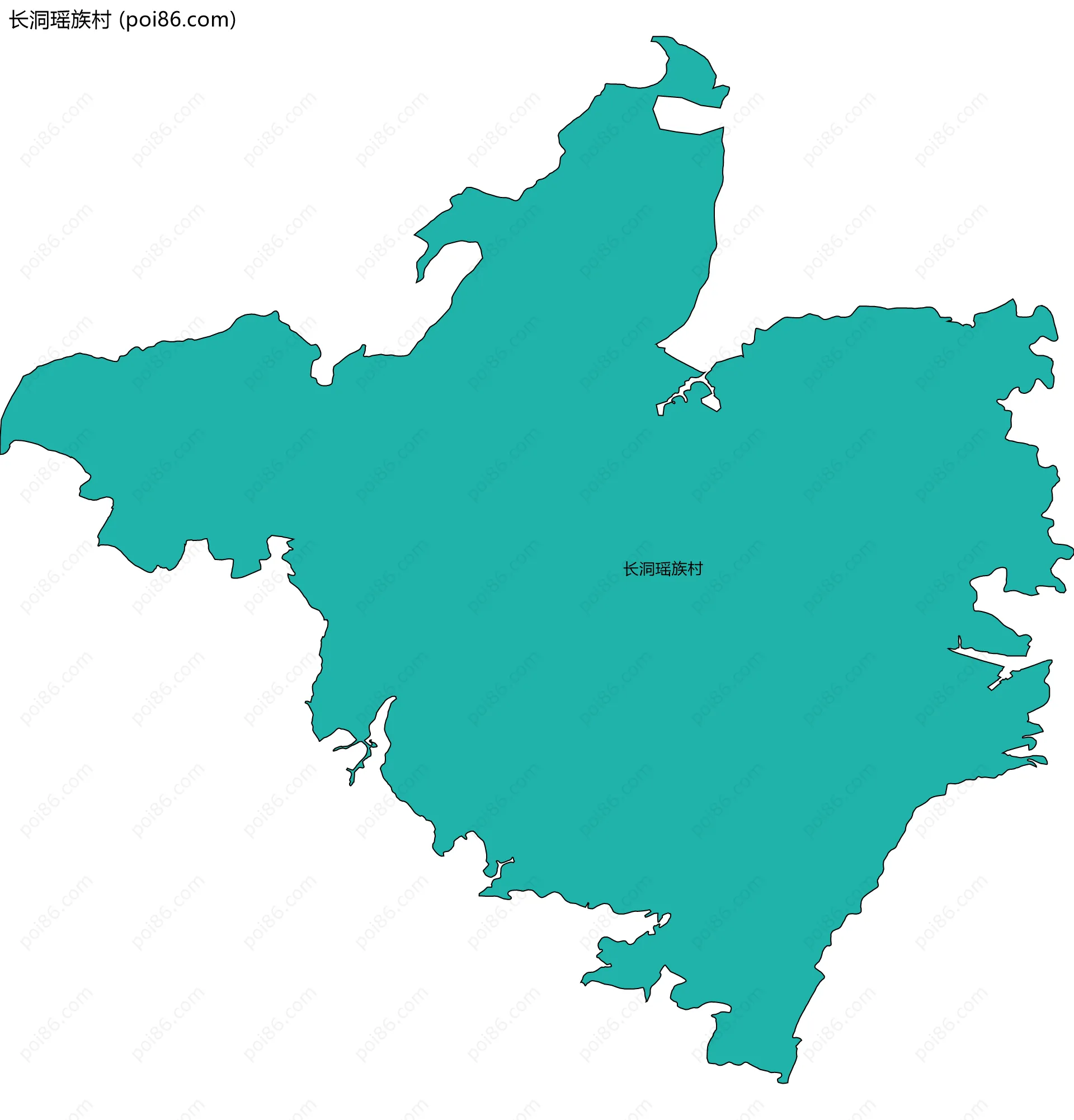 长洞瑶族村边界地图