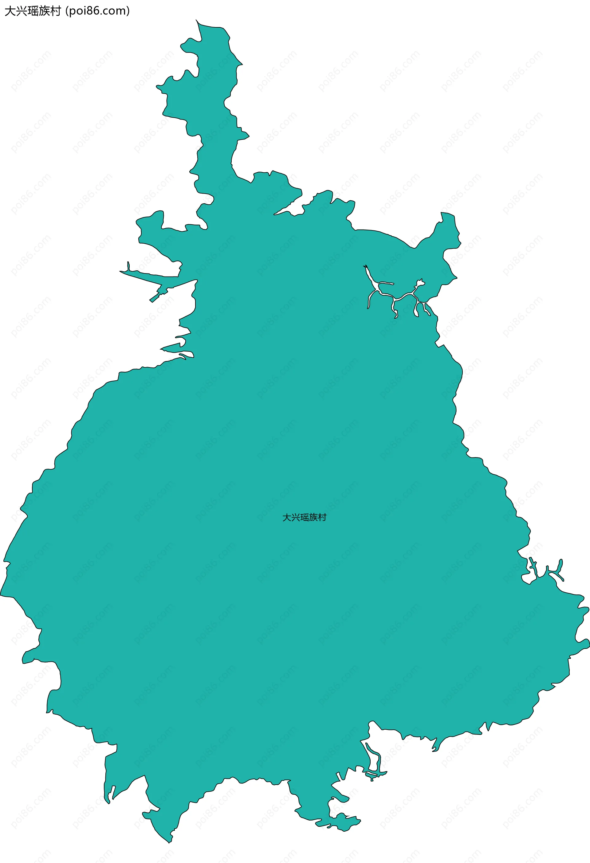 大兴瑶族村边界地图