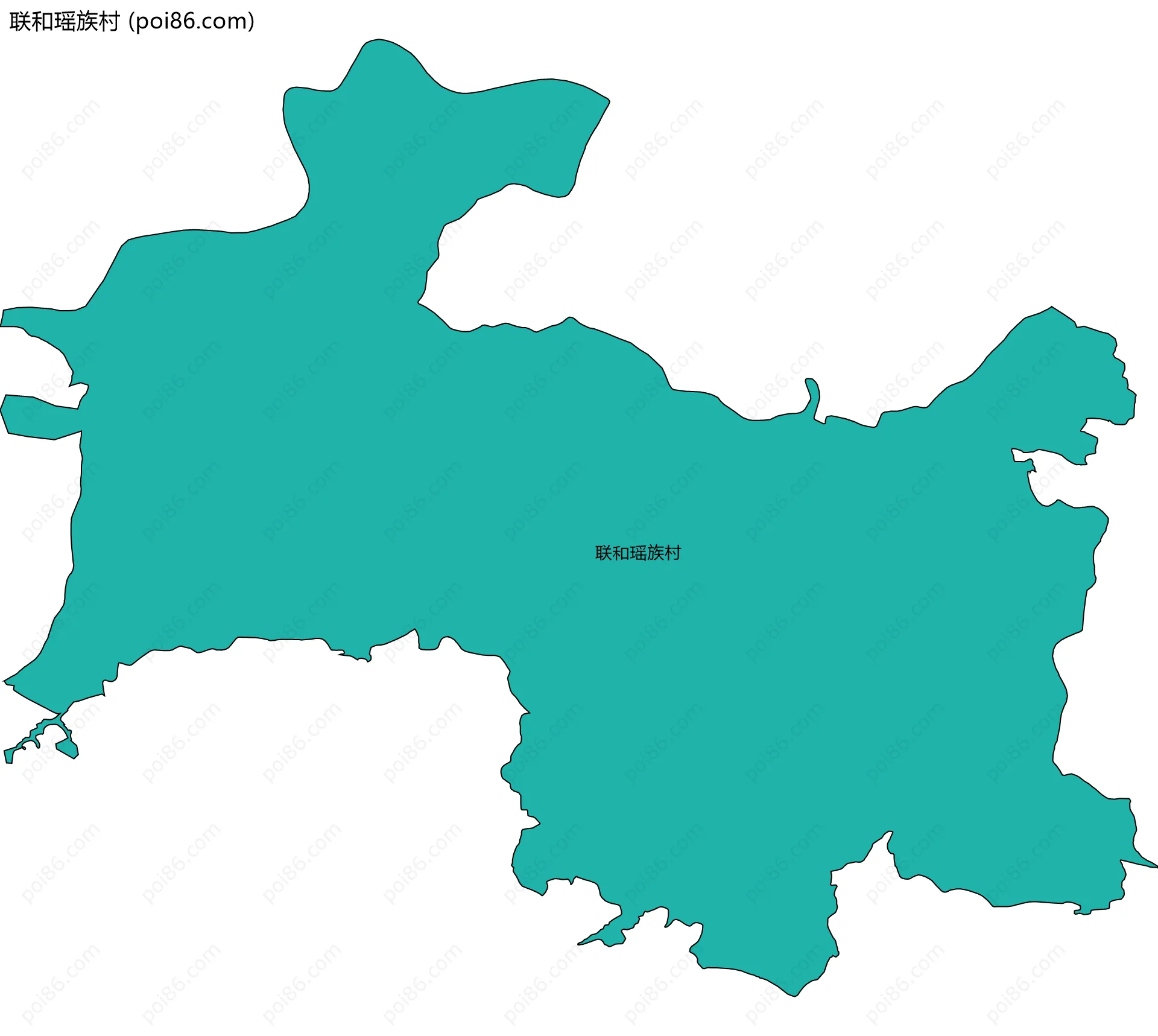 联和瑶族村边界地图