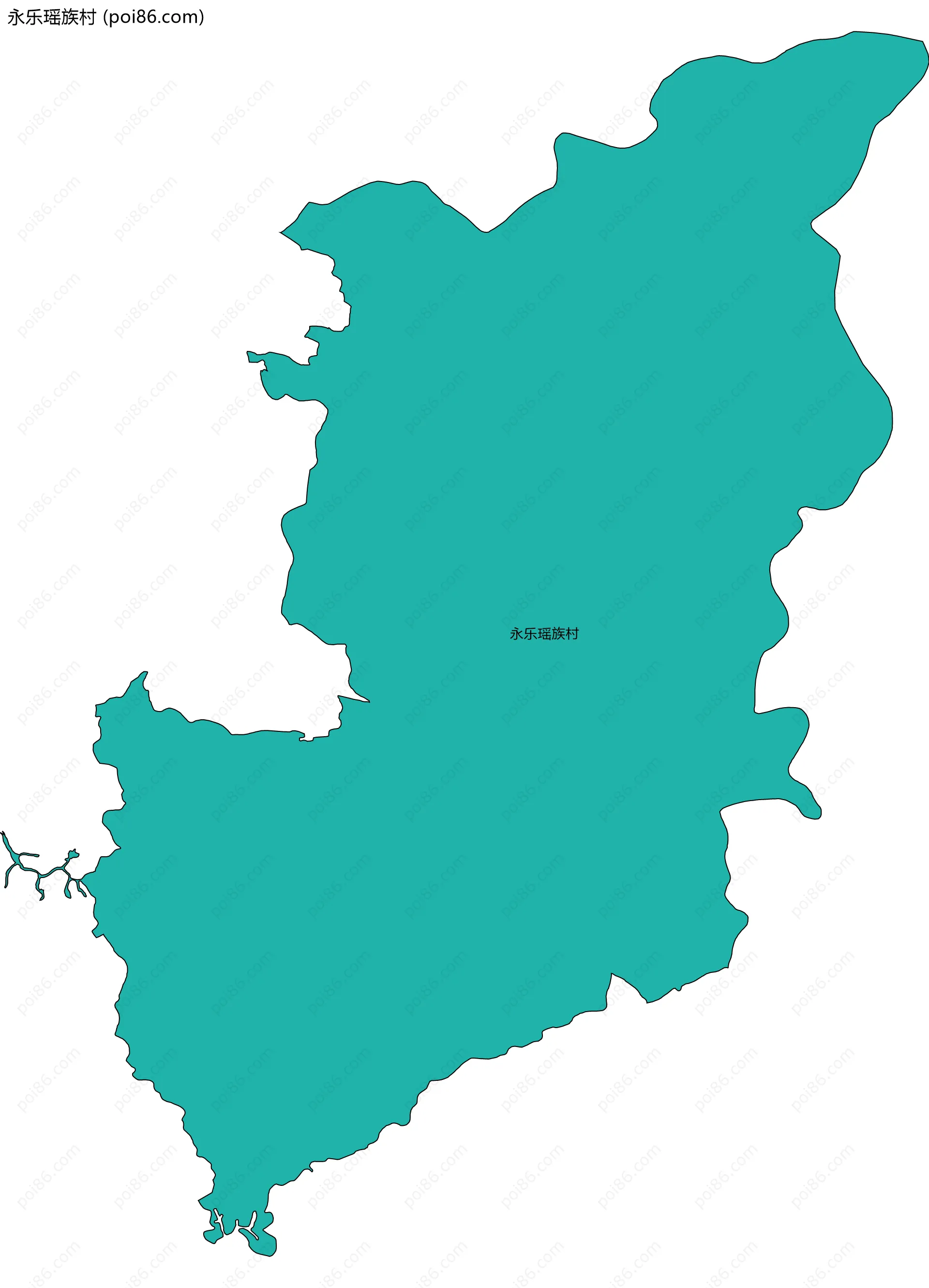 永乐瑶族村边界地图