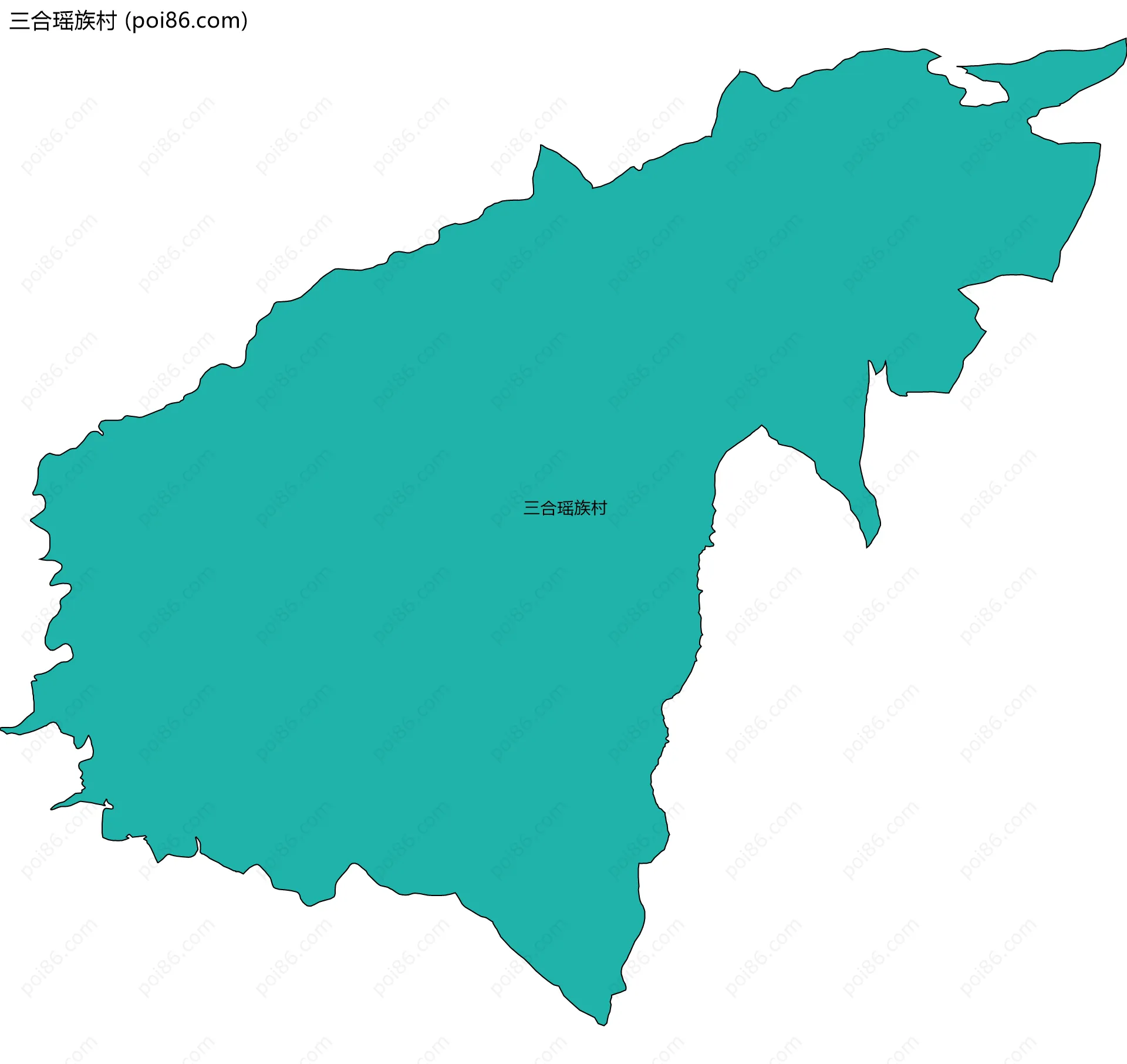 三合瑶族村边界地图