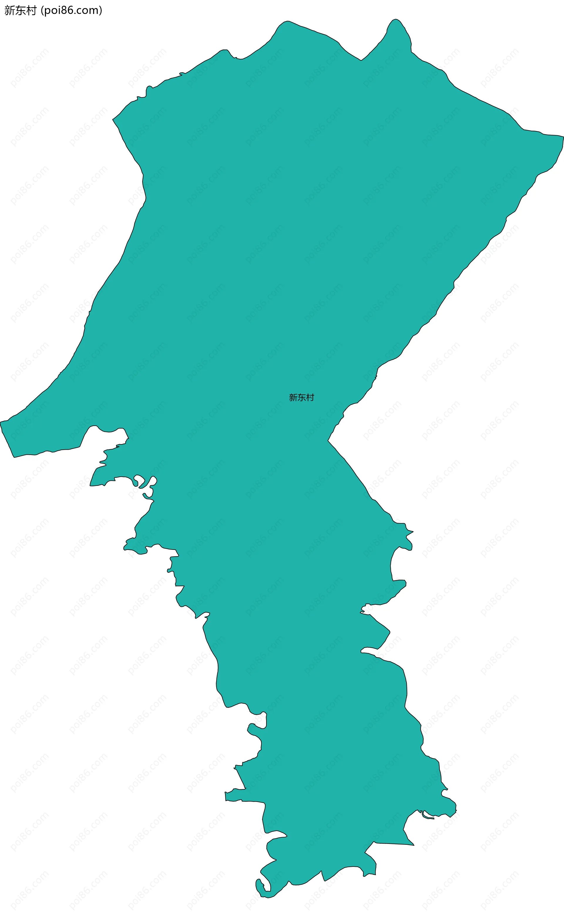 新东村边界地图