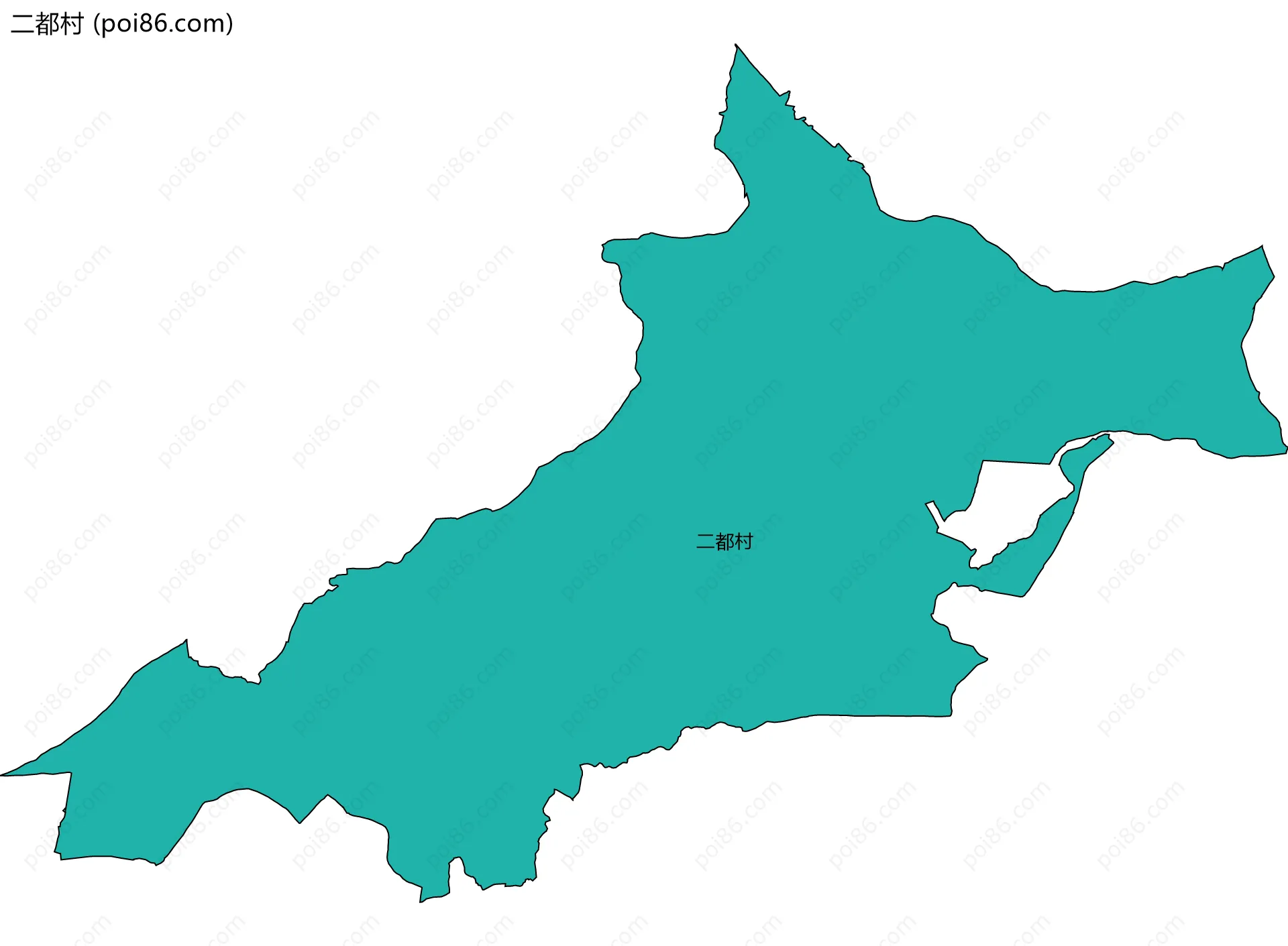 二都村边界地图