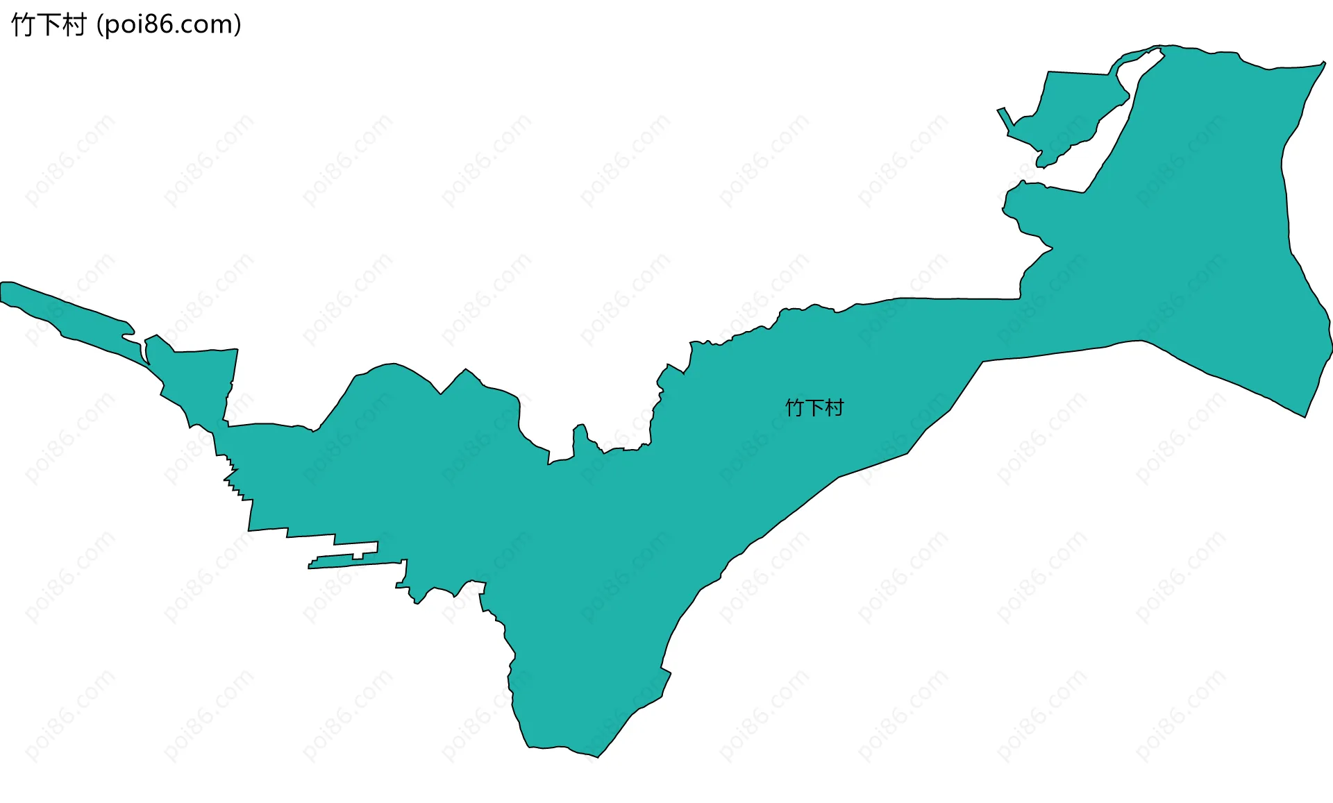 竹下村边界地图