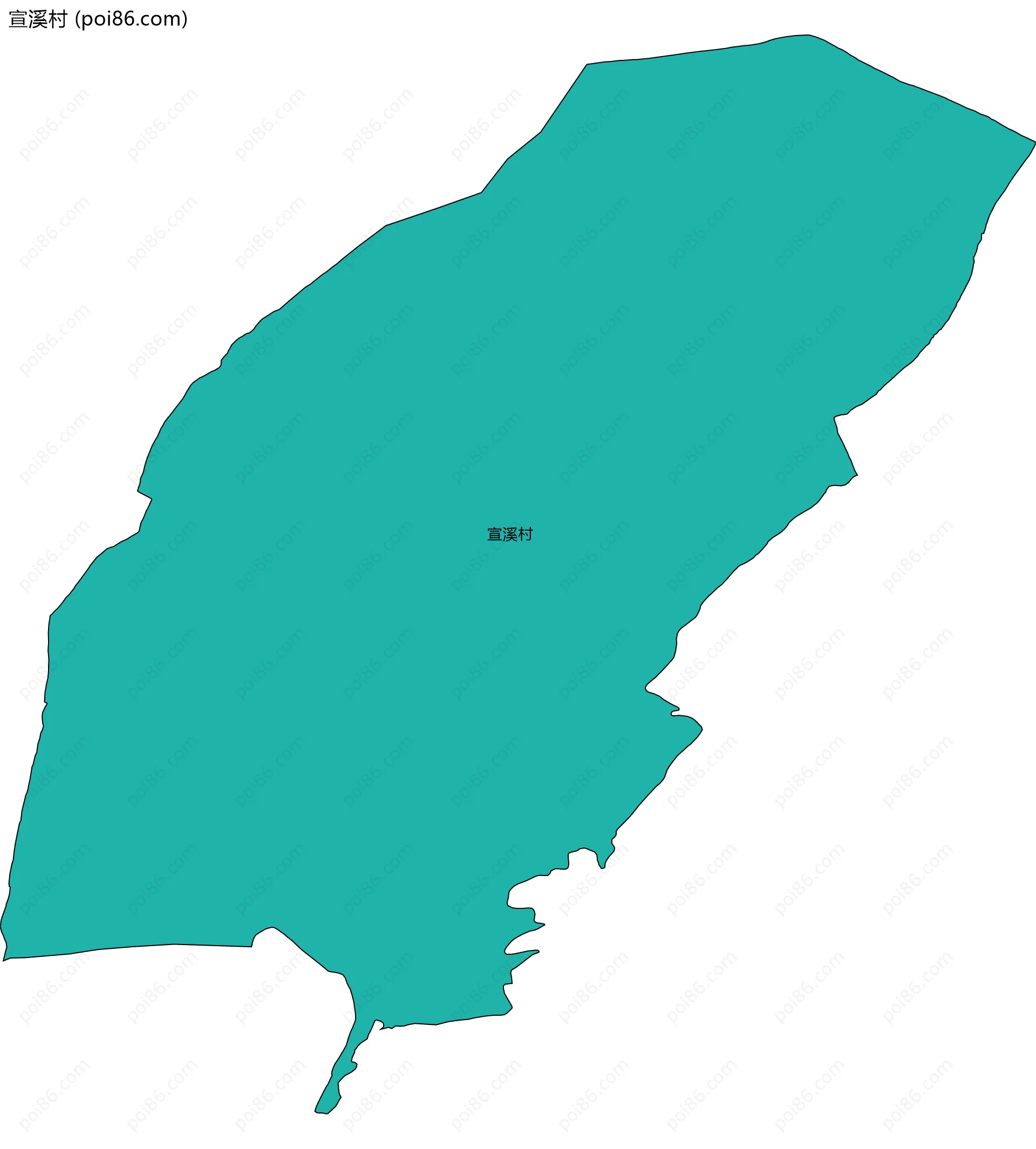 宣溪村边界地图