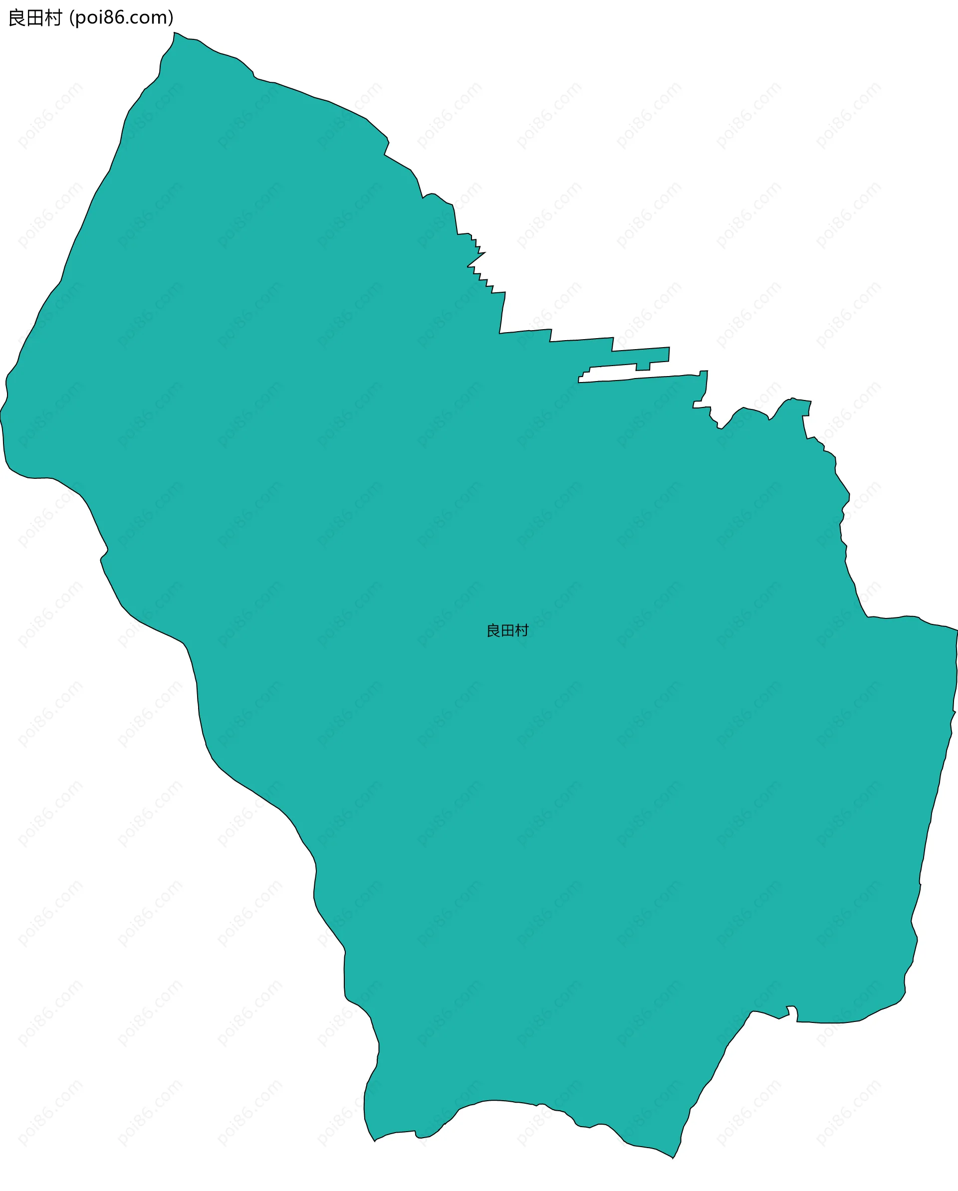 良田村边界地图