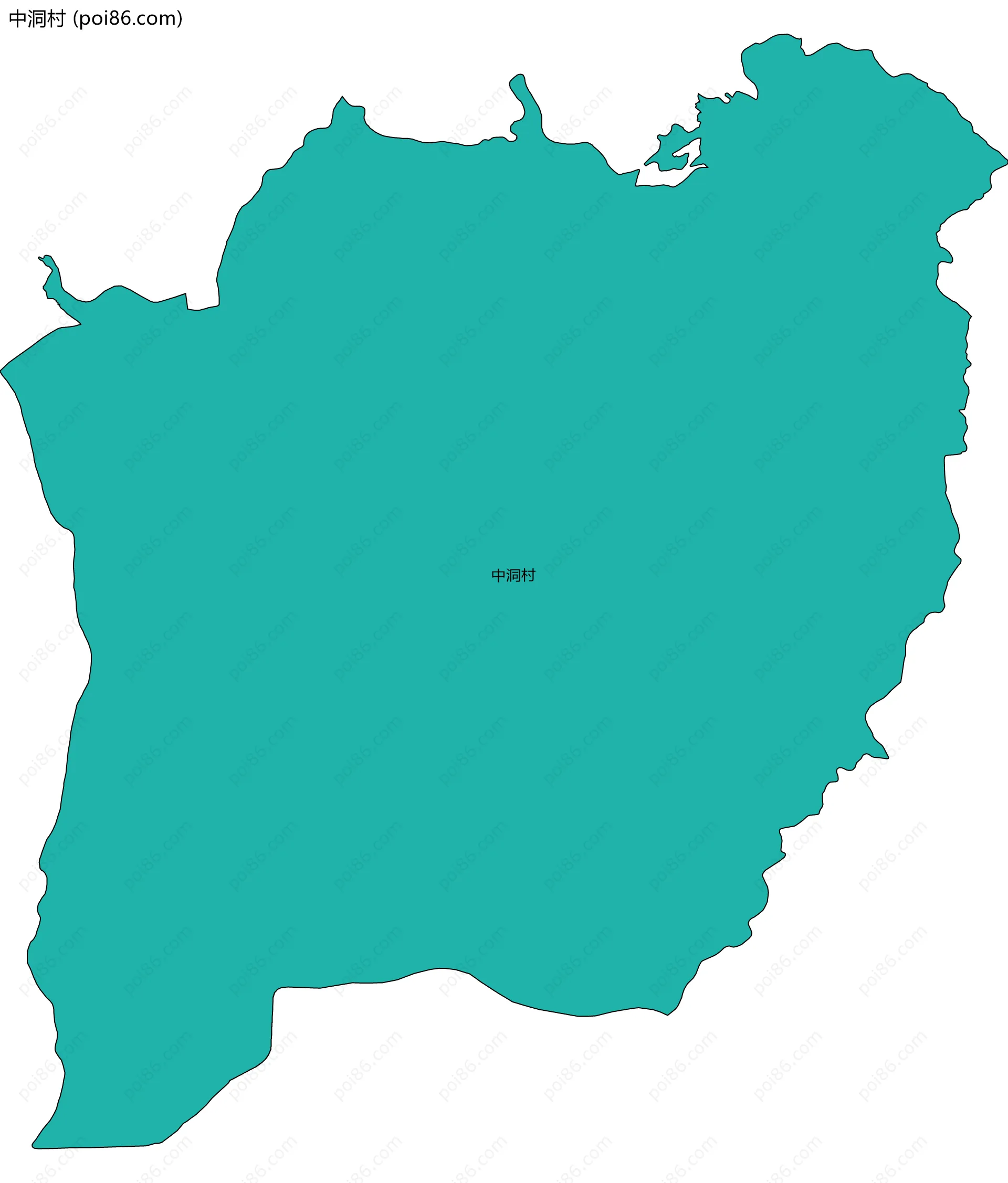 中洞村边界地图