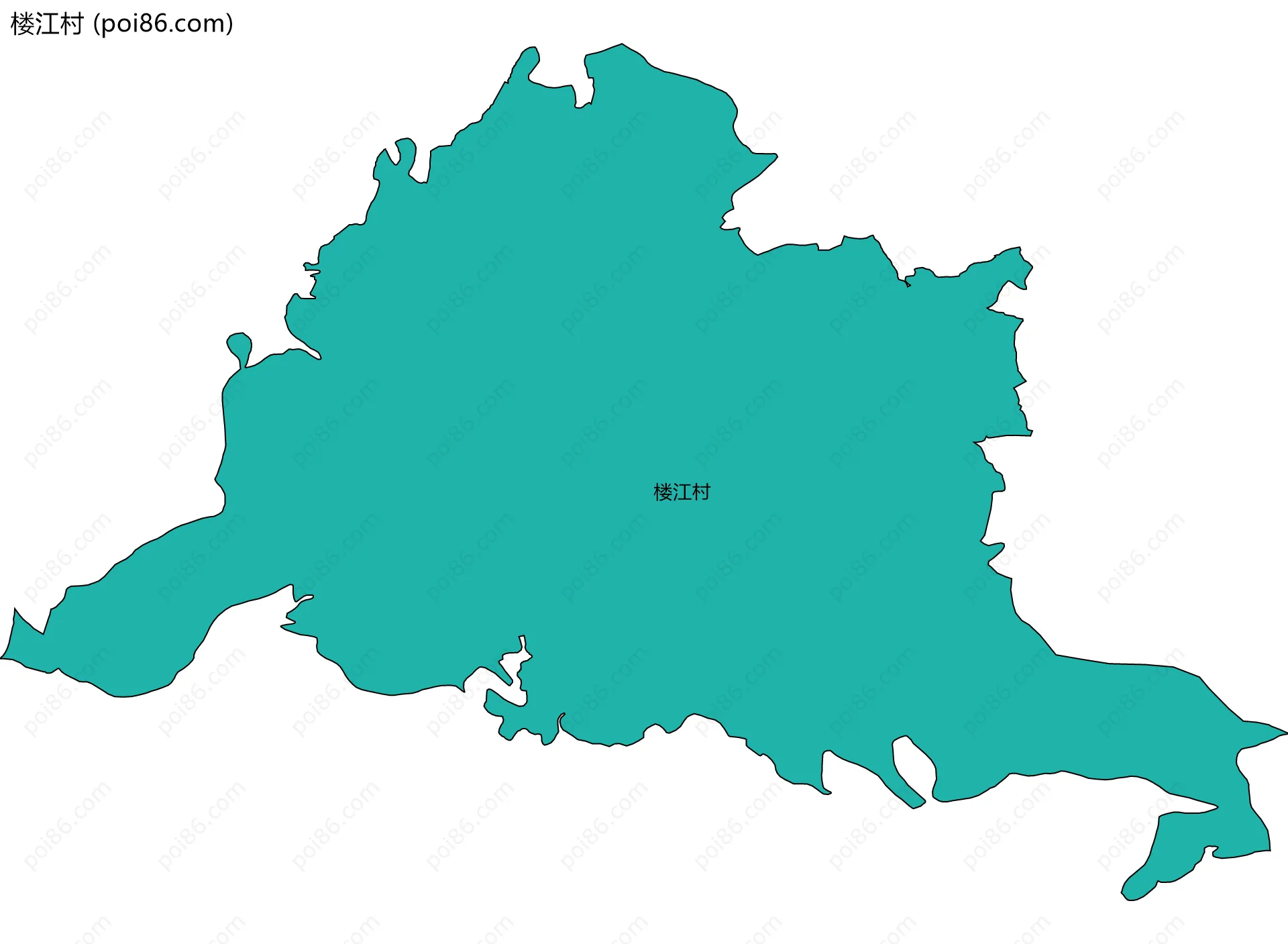 楼江村边界地图