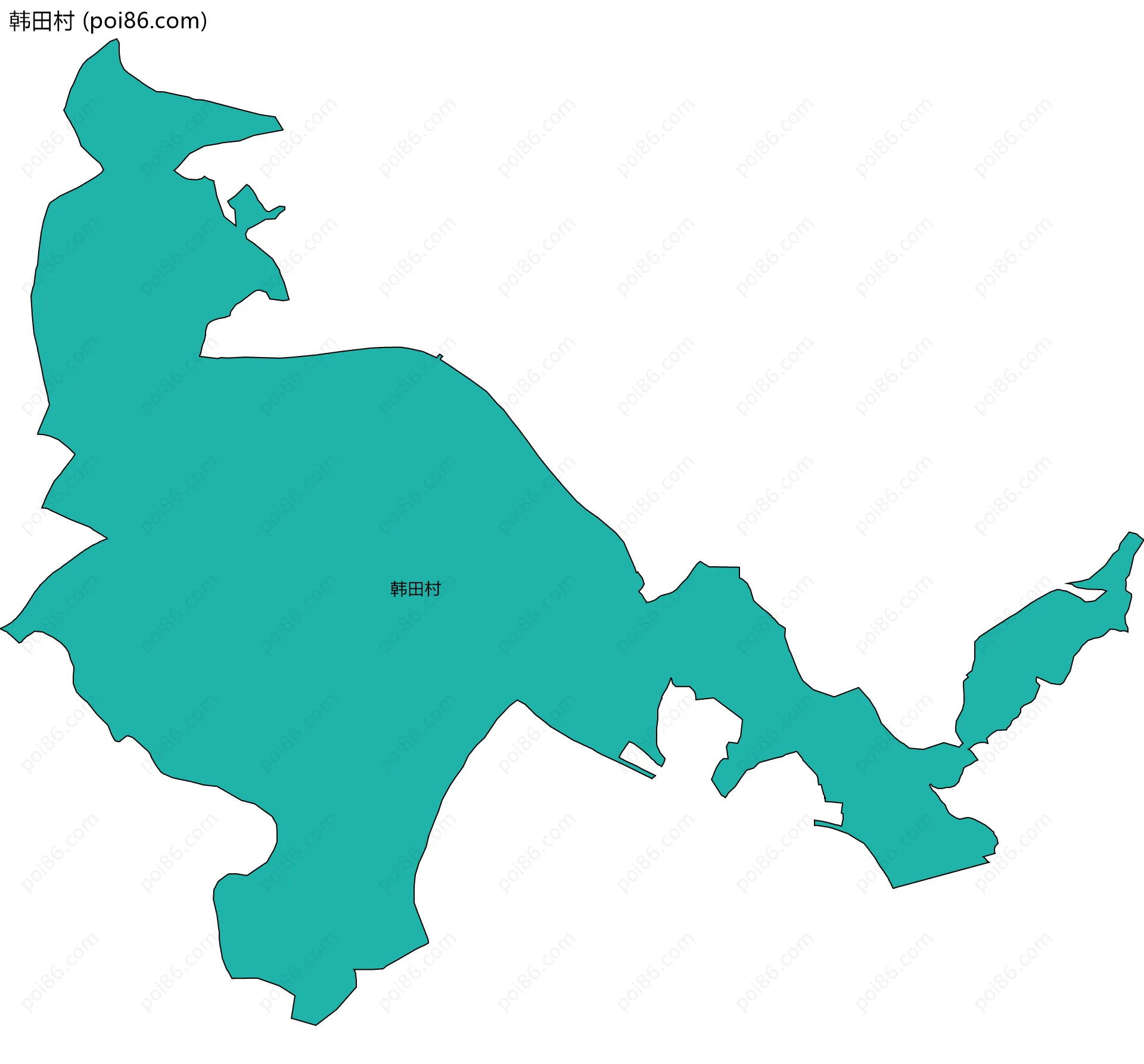 韩田村边界地图