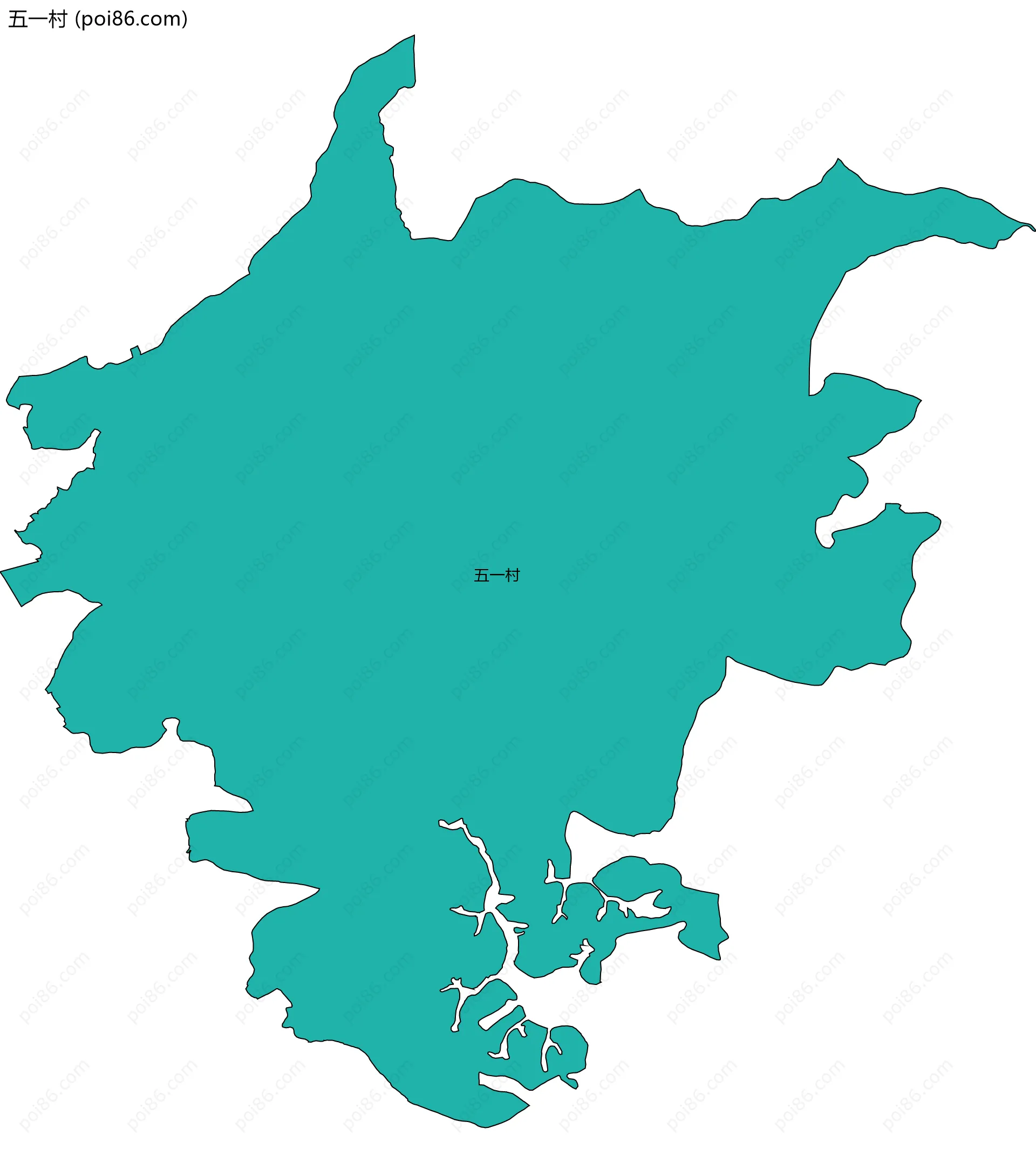 五一村边界地图