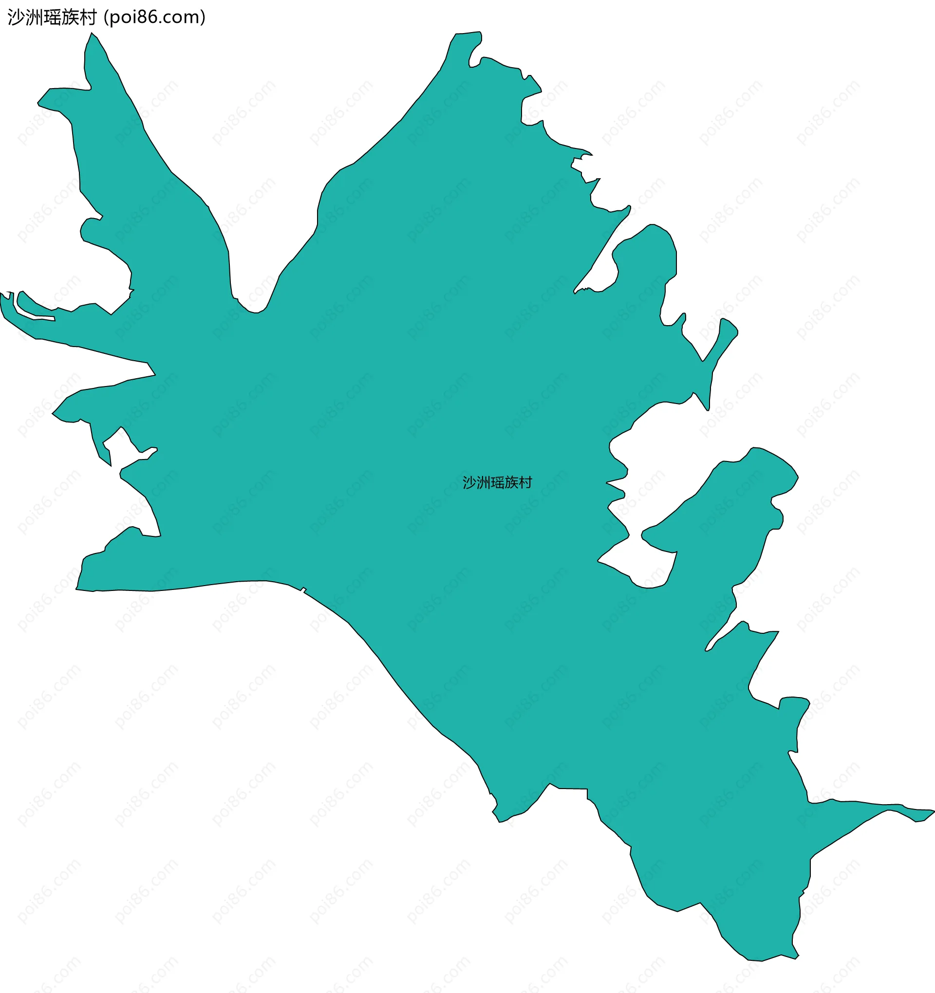 沙洲瑶族村边界地图