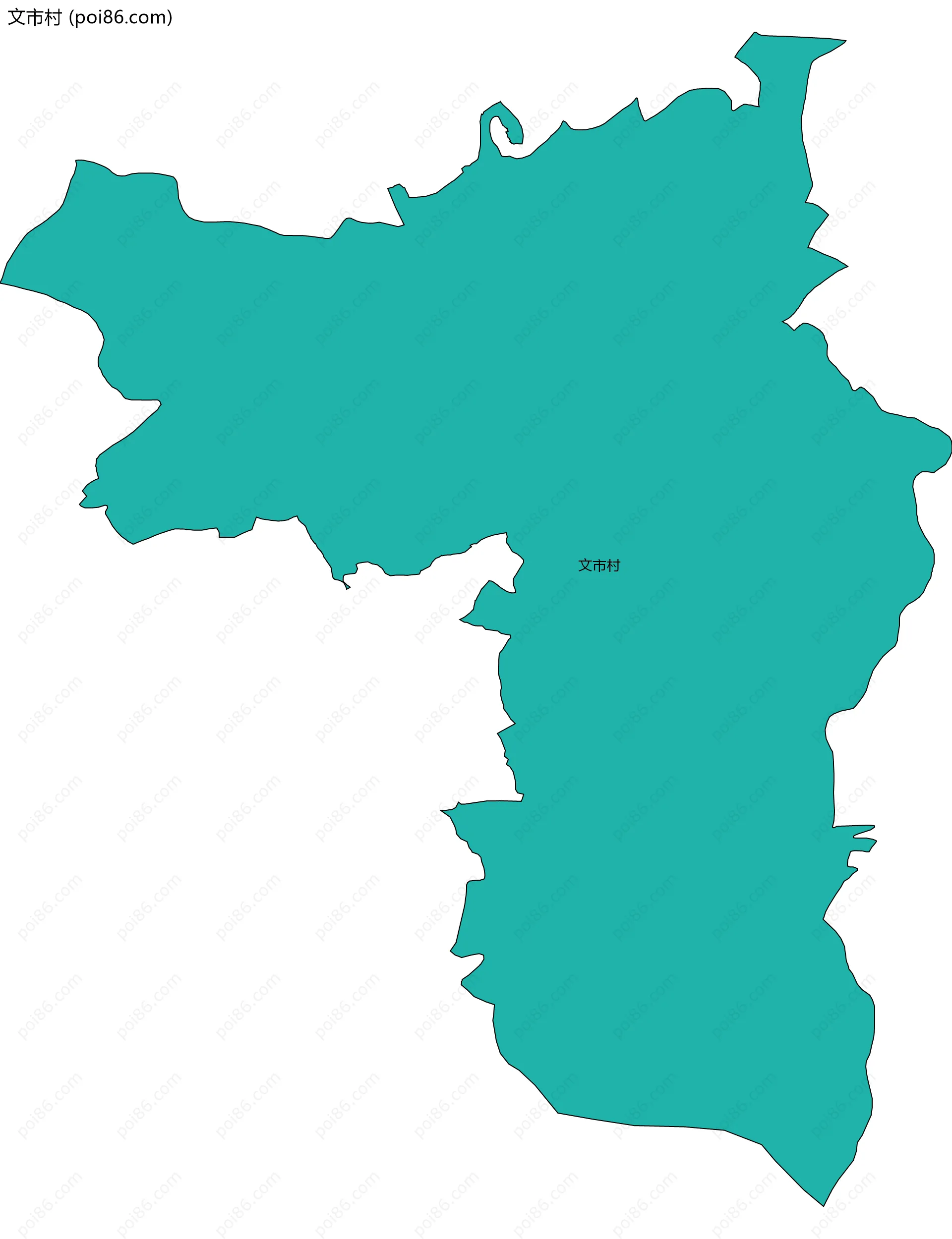文市村边界地图
