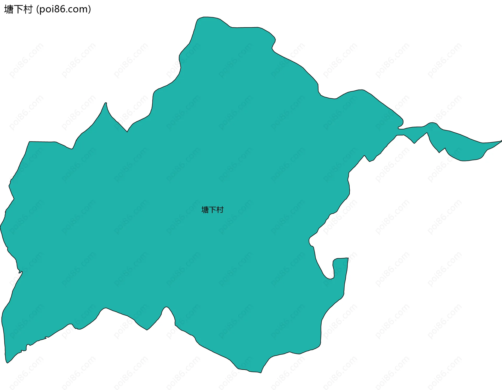 塘下村边界地图