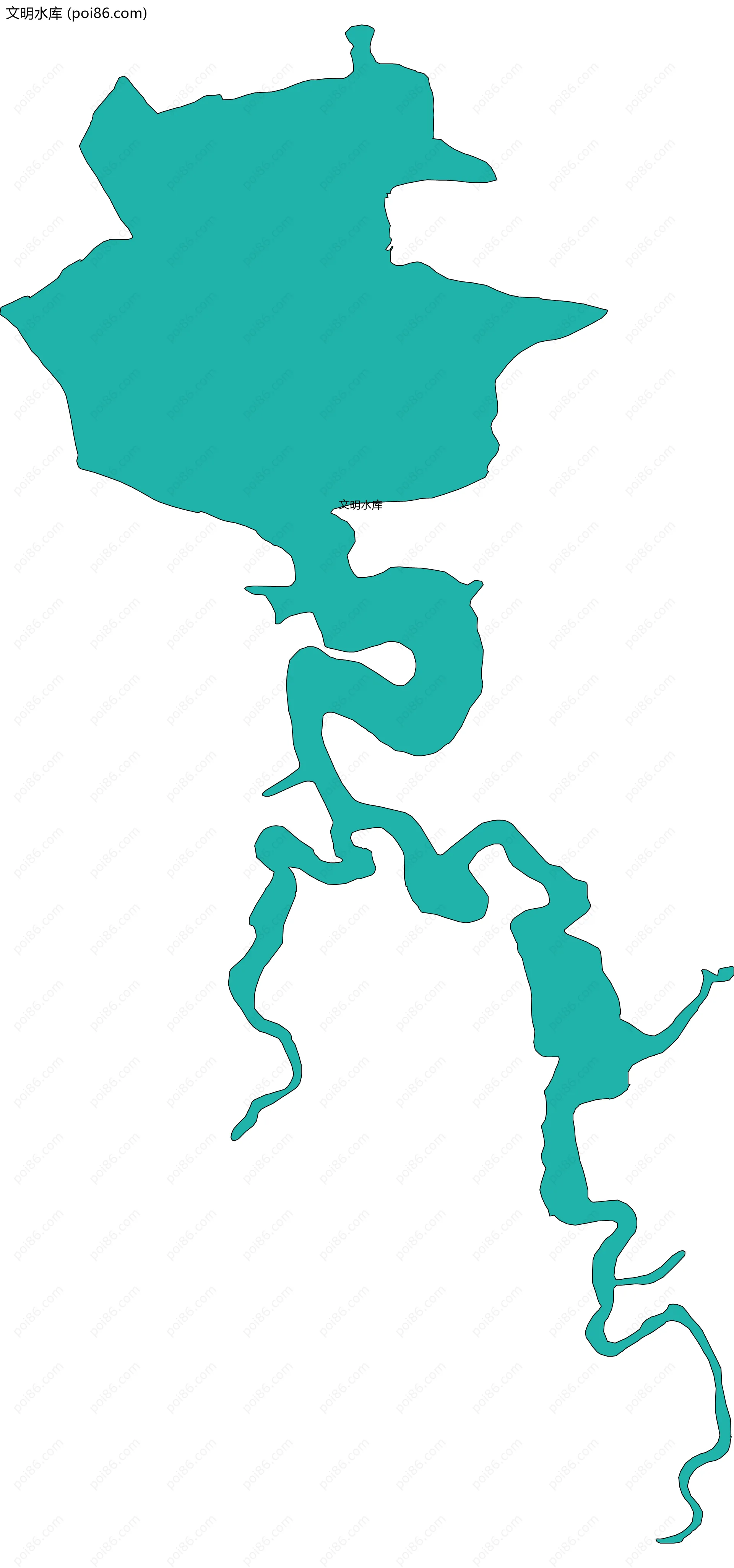 文明水库边界地图