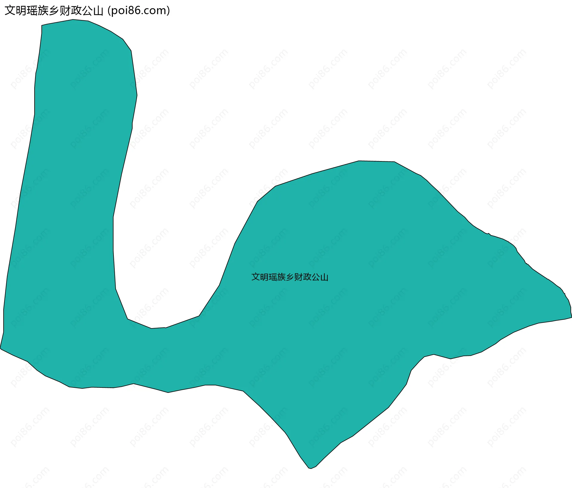 文明瑶族乡财政公山边界地图