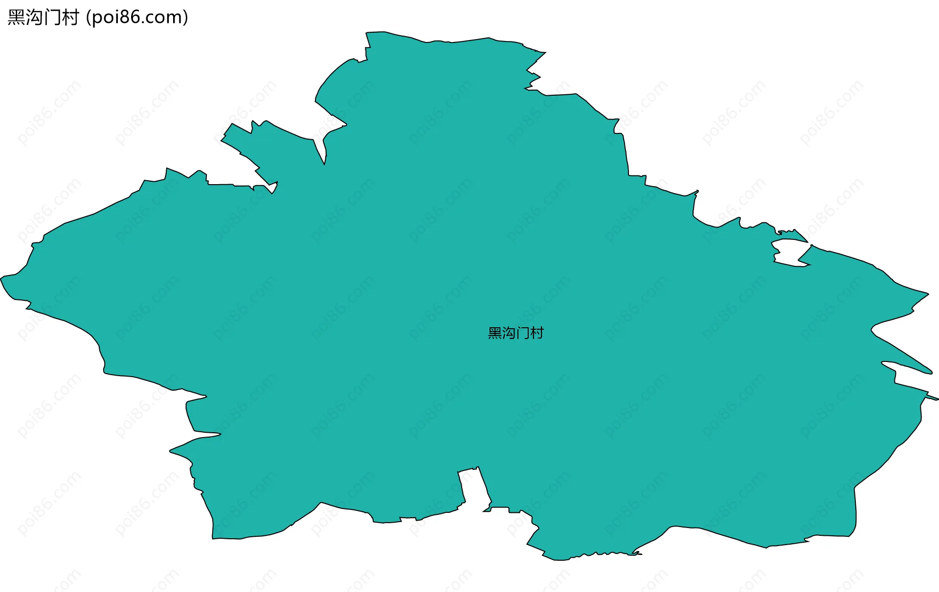 黑沟门村边界地图