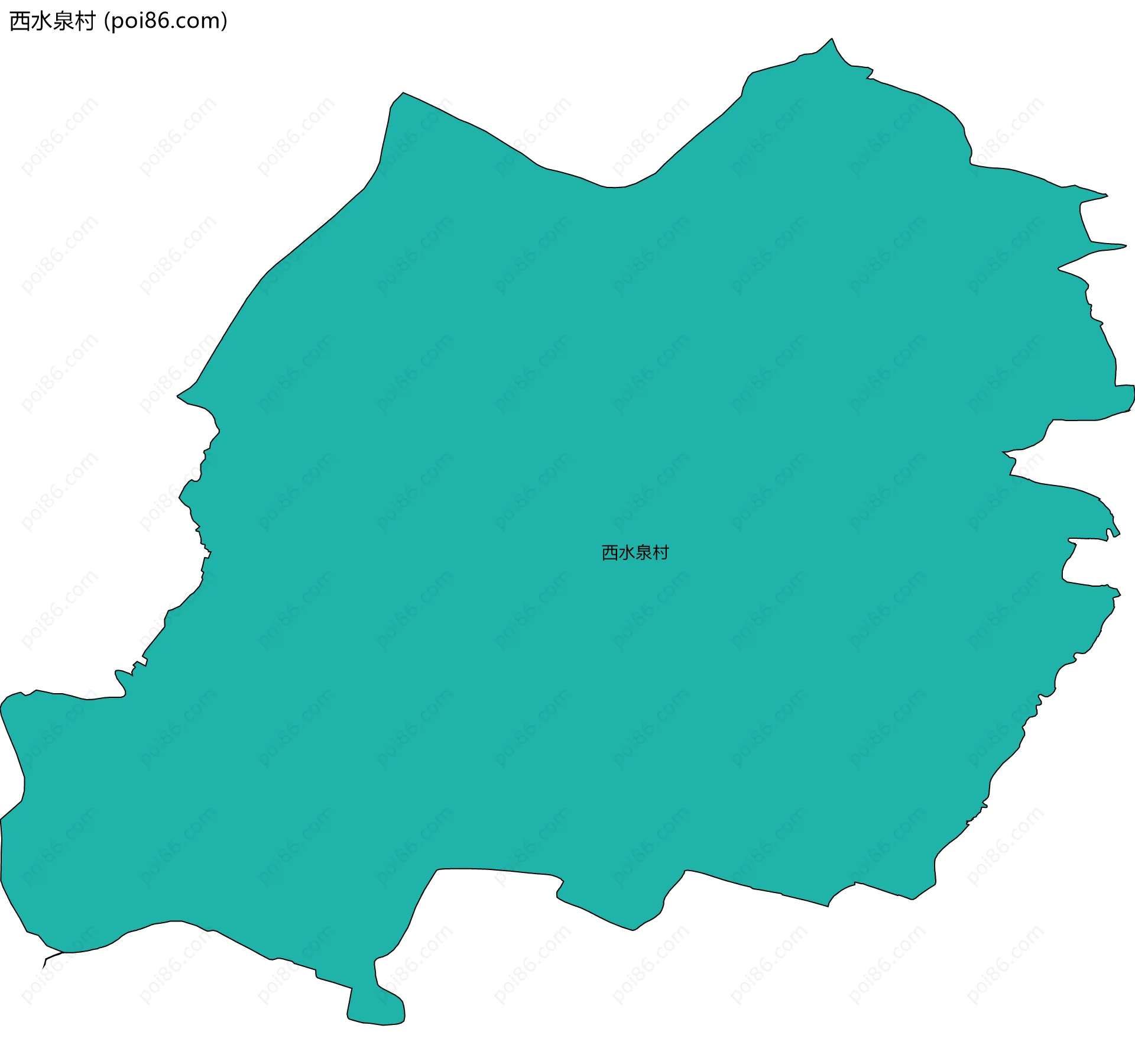 西水泉村边界地图