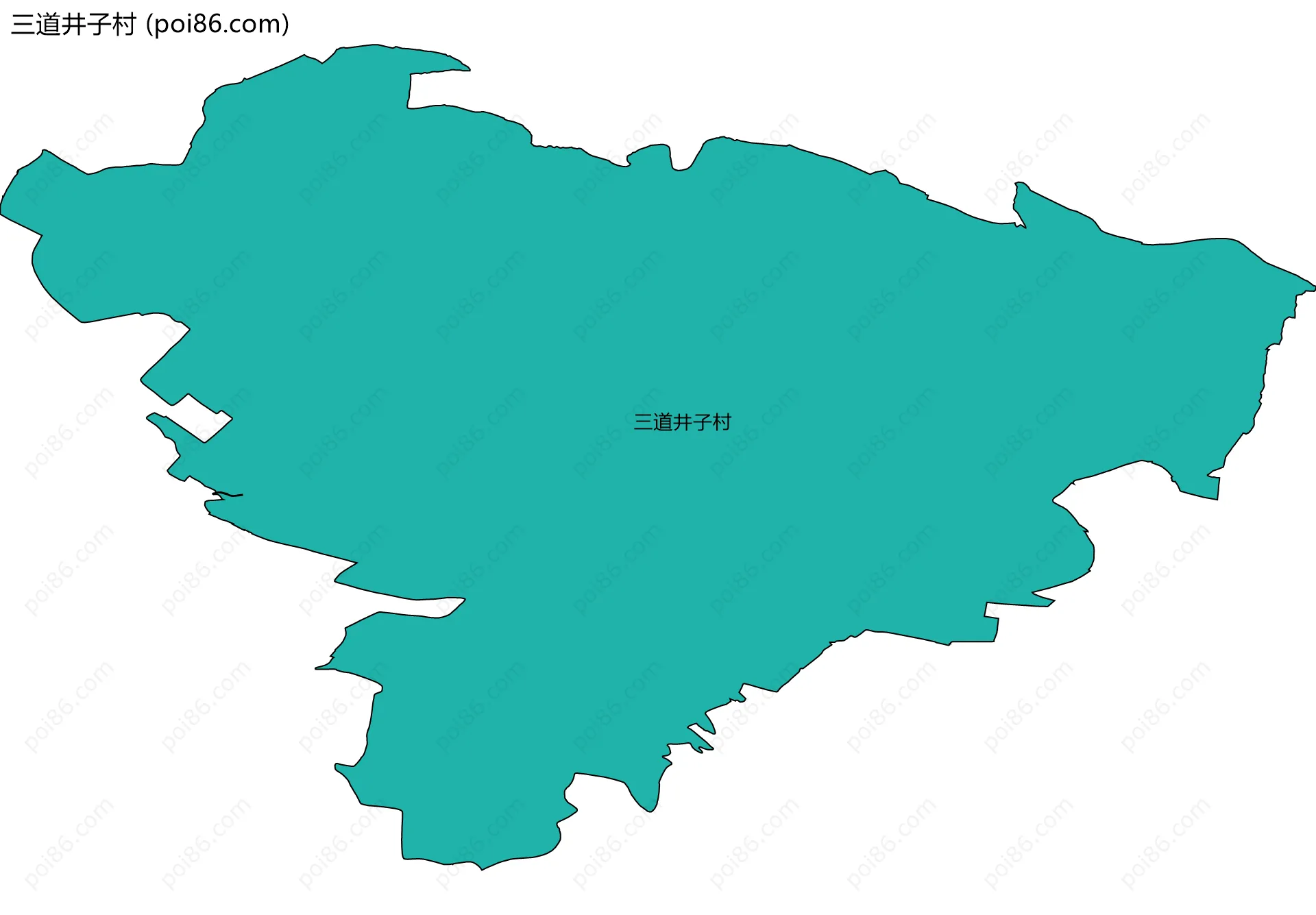 三道井子村边界地图