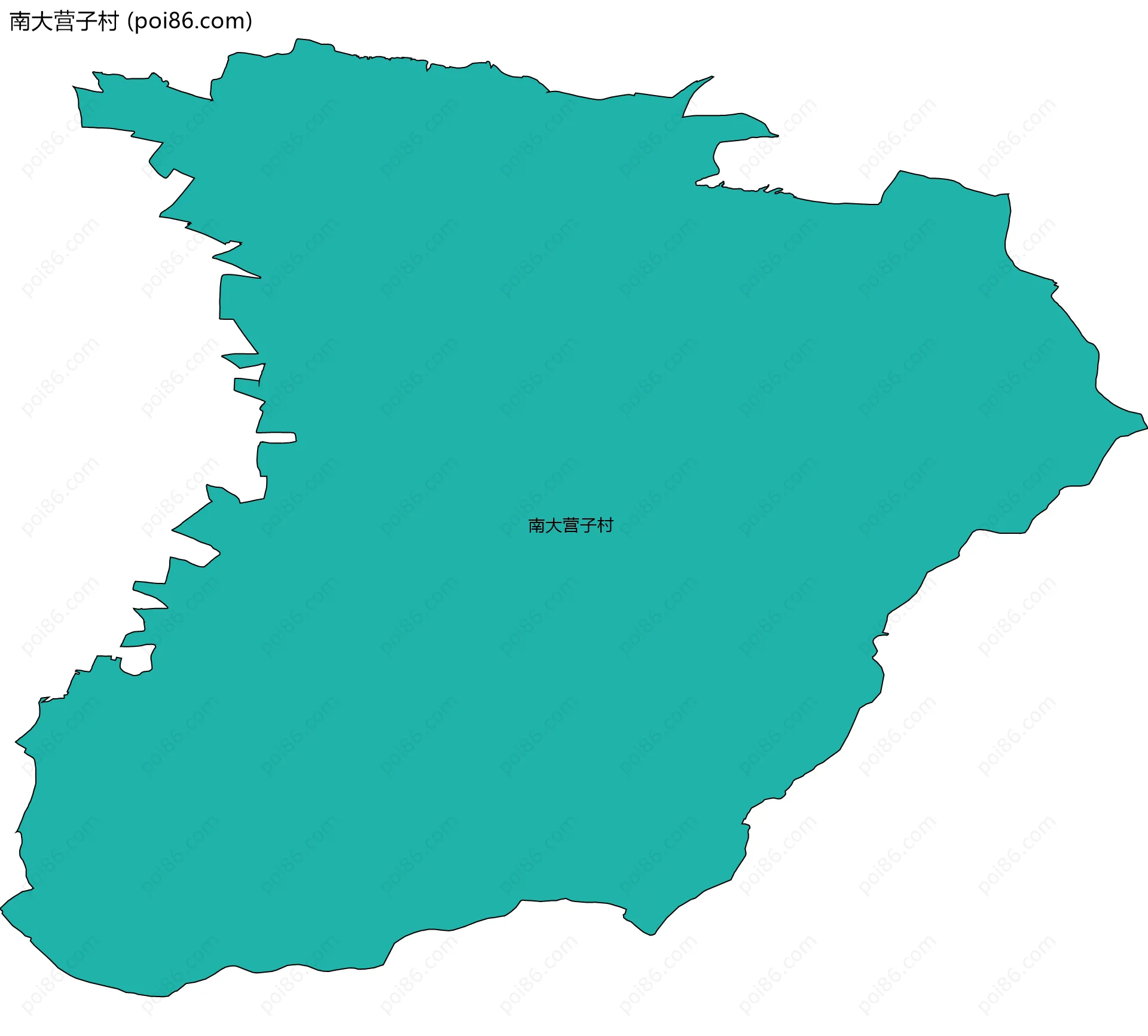 南大营子村边界地图