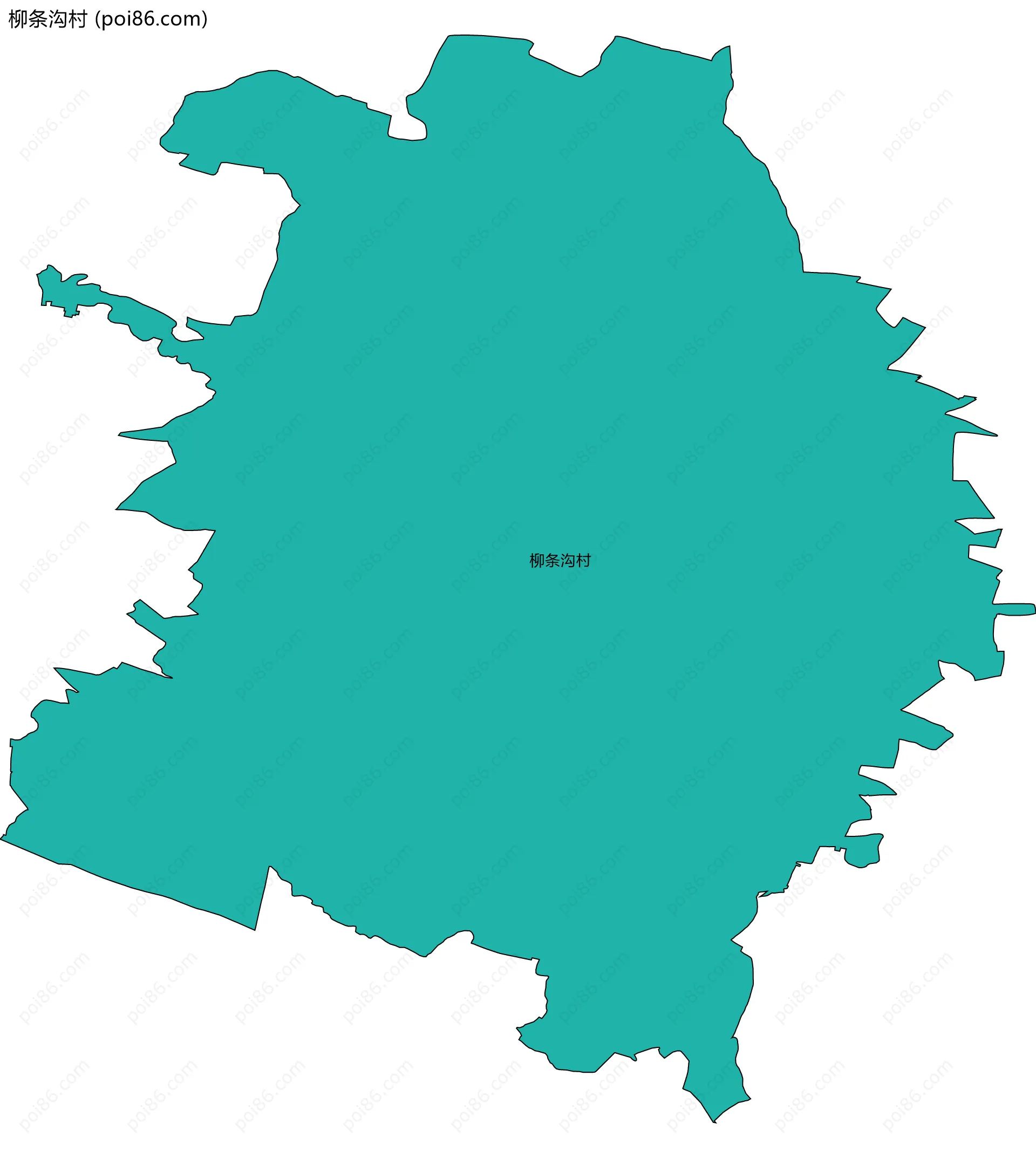 柳条沟村边界地图