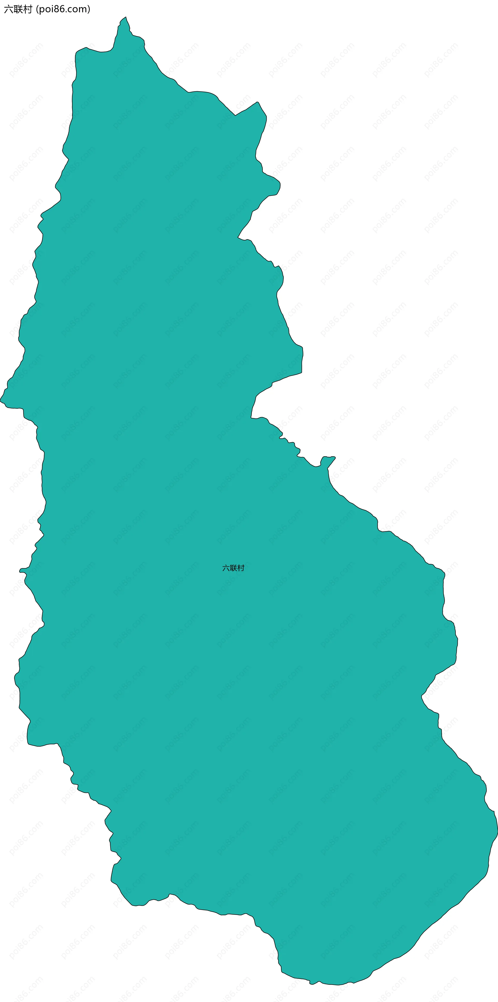 六联村边界地图