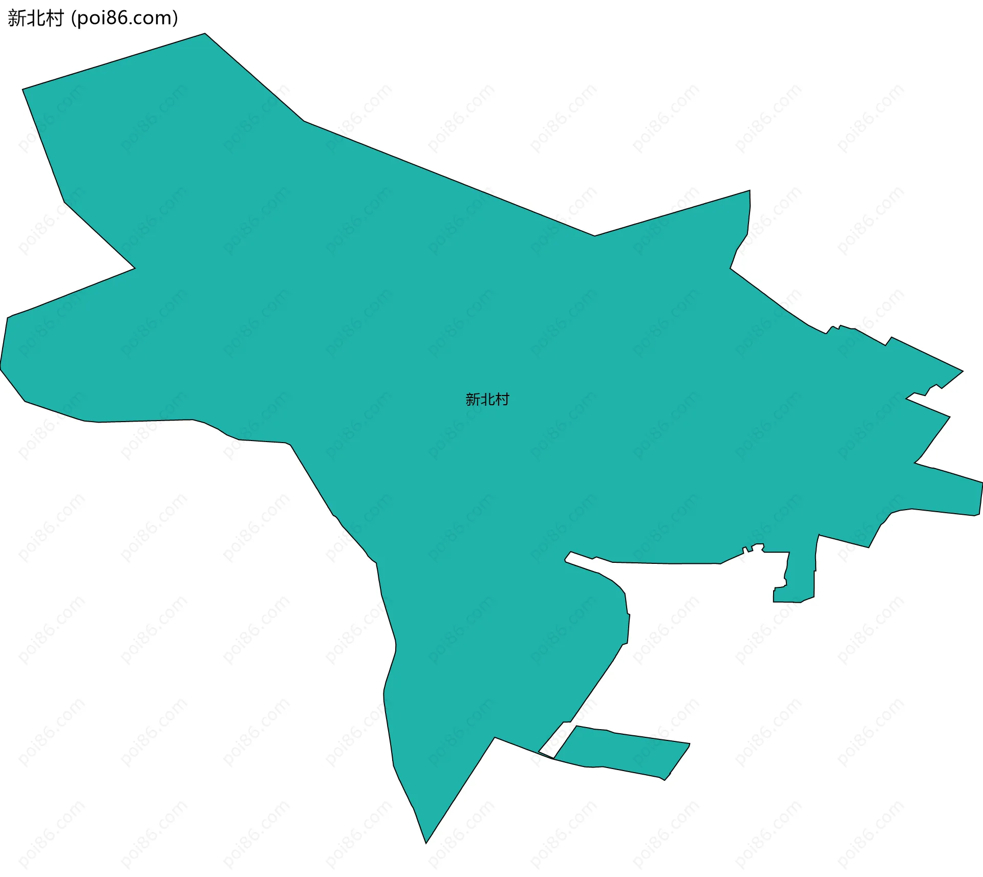 新北村边界地图