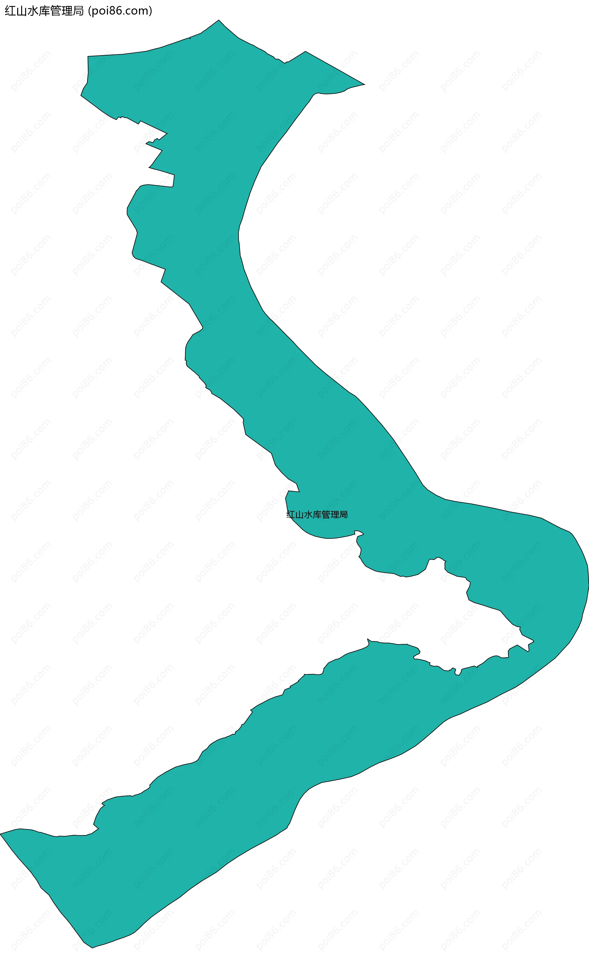 红山水库管理局边界地图