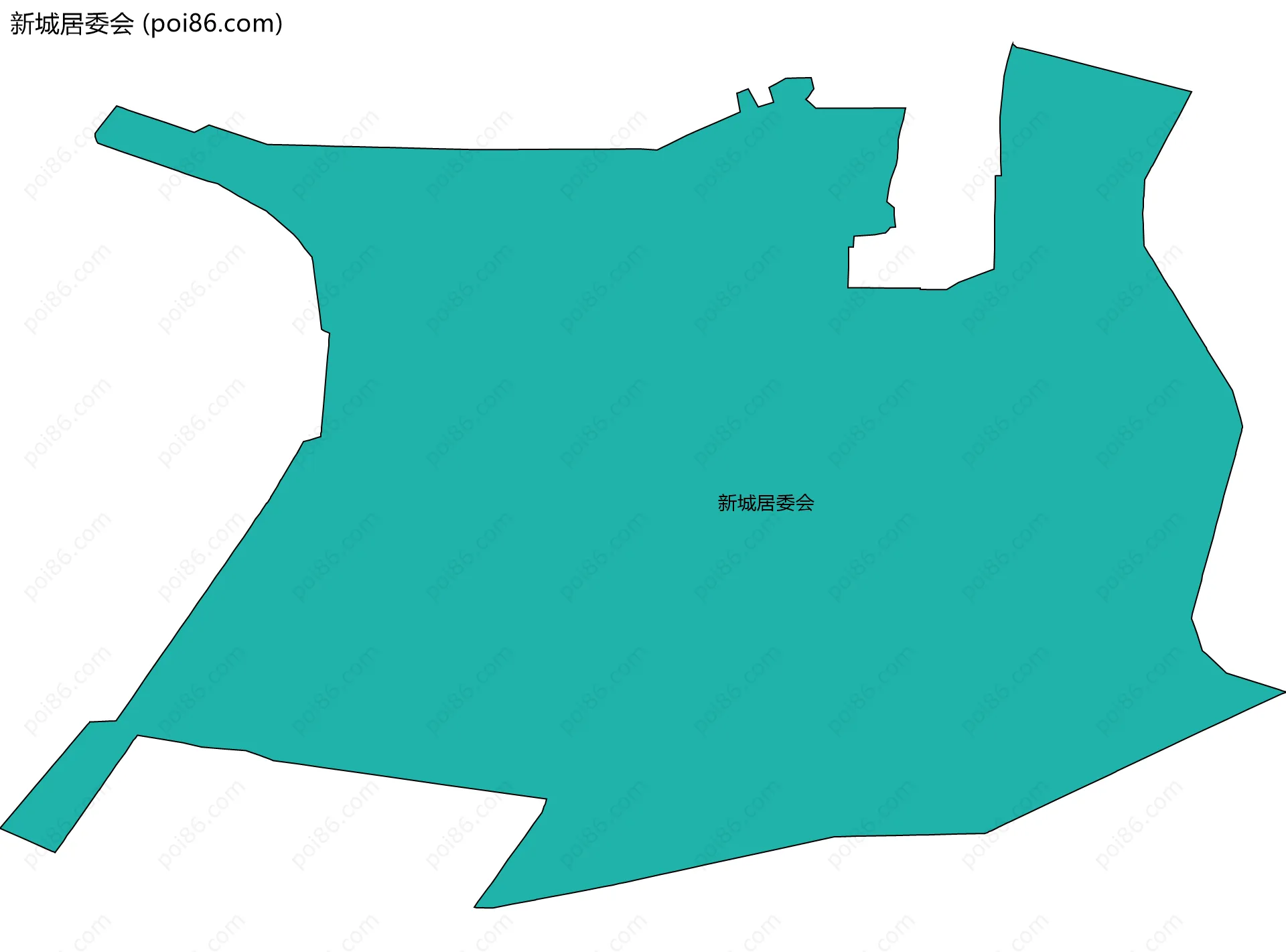 新城居委会边界地图