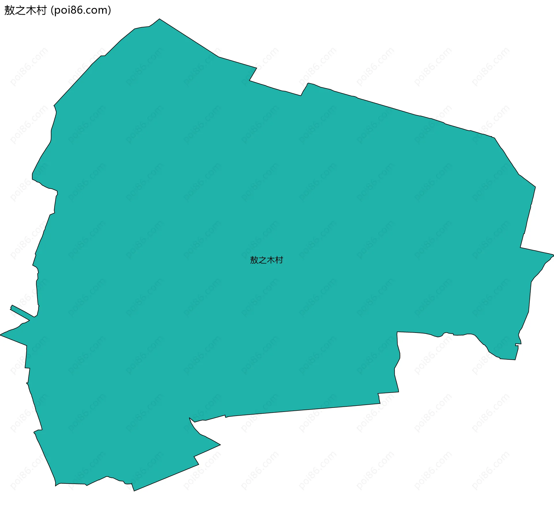 敖之木村边界地图
