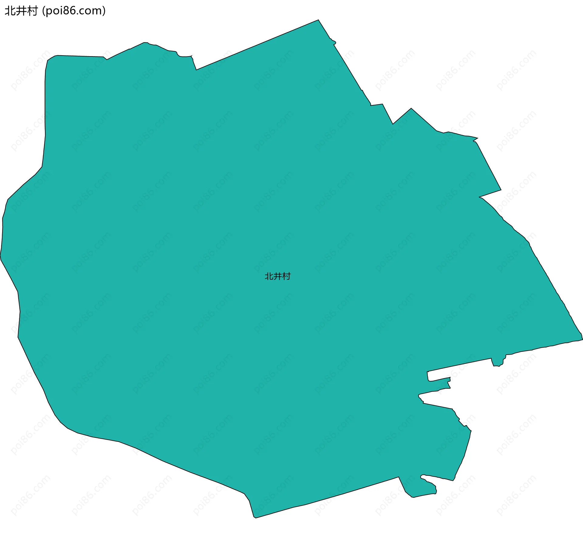 北井村边界地图