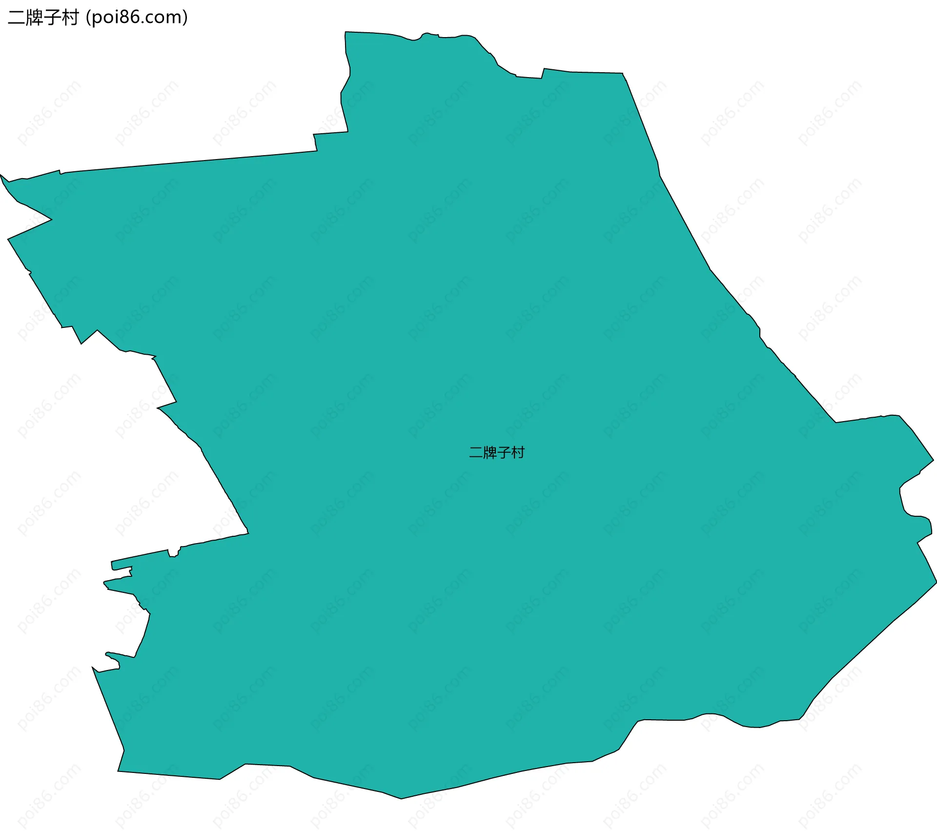 二牌子村边界地图