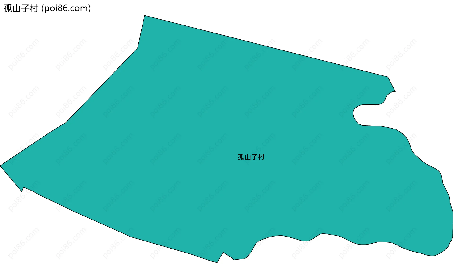 孤山子村边界地图