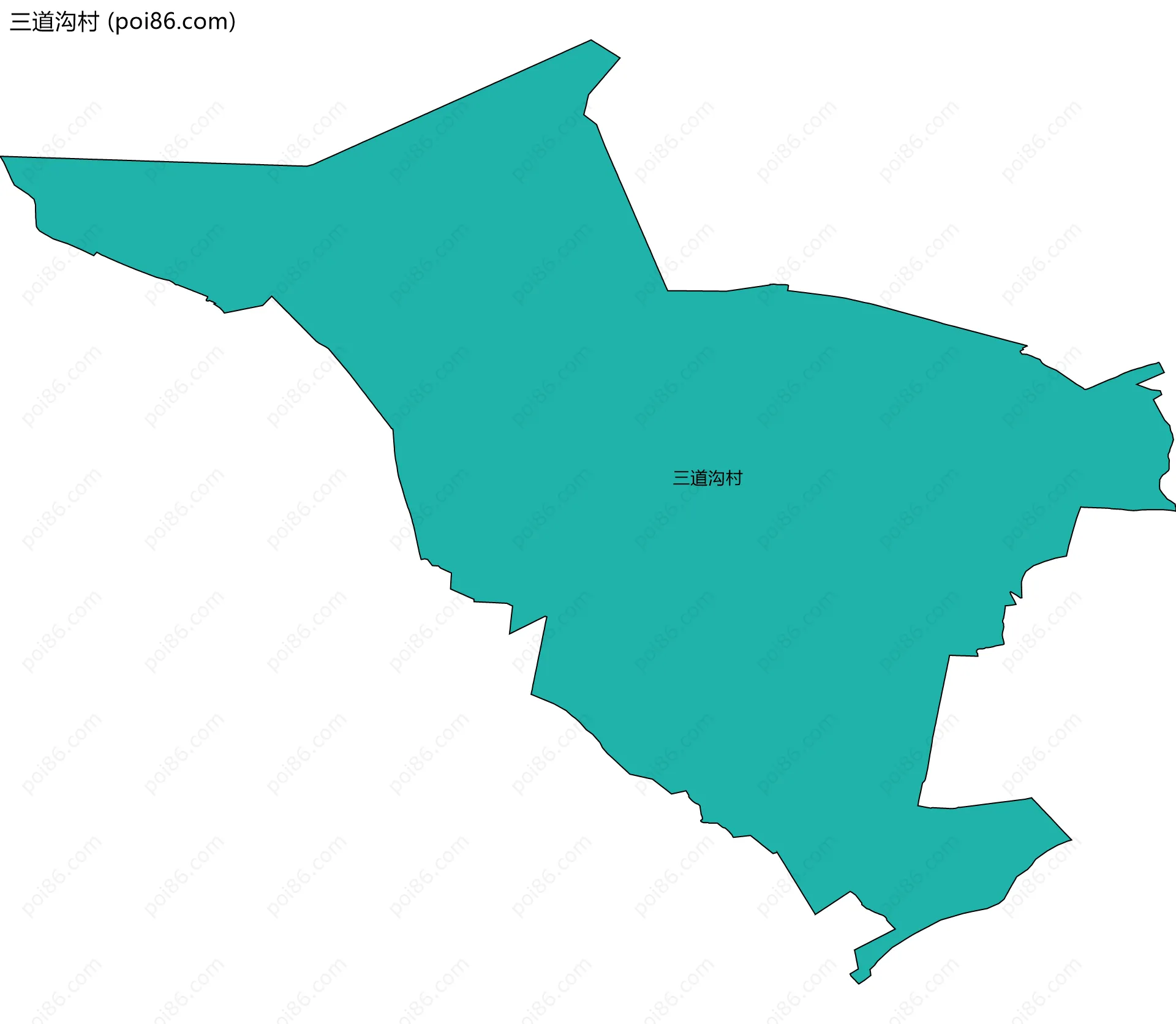 三道沟村边界地图
