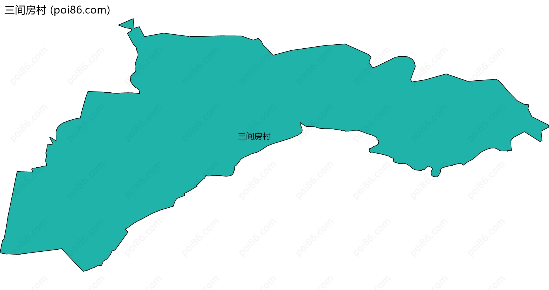 三间房村边界地图