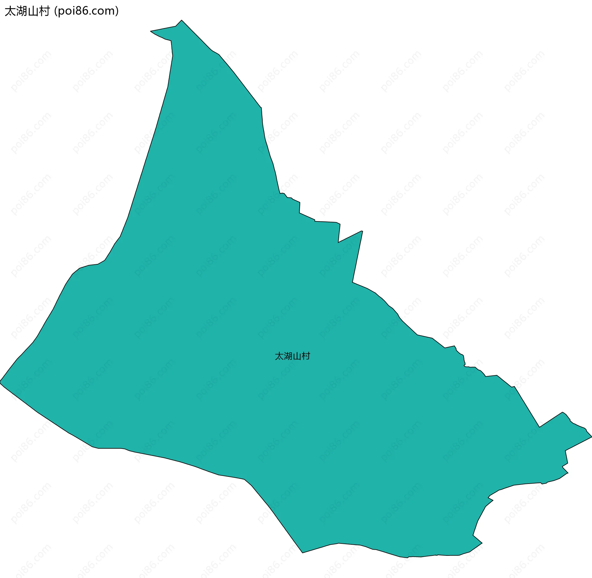 太湖山村边界地图