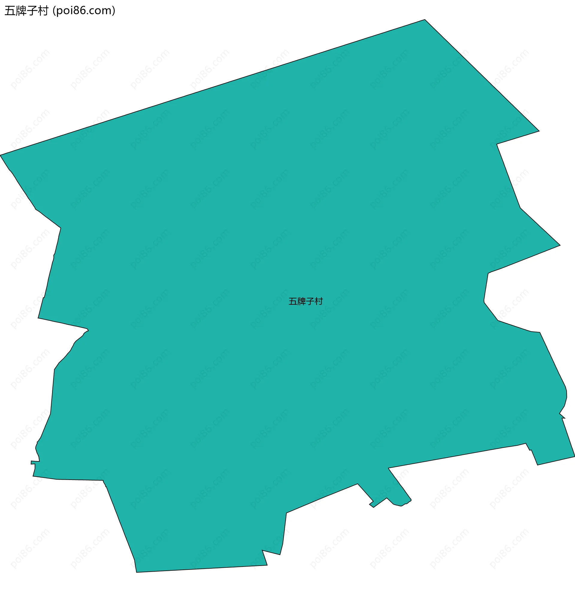 五牌子村边界地图