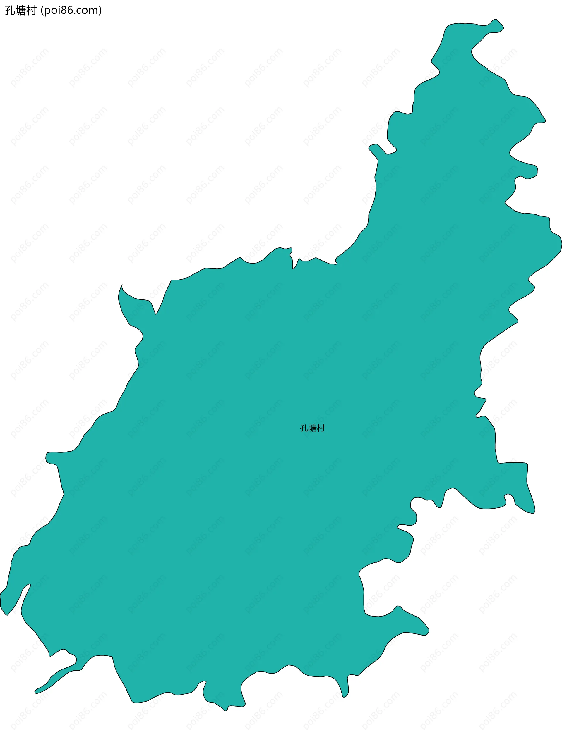 孔塘村边界地图