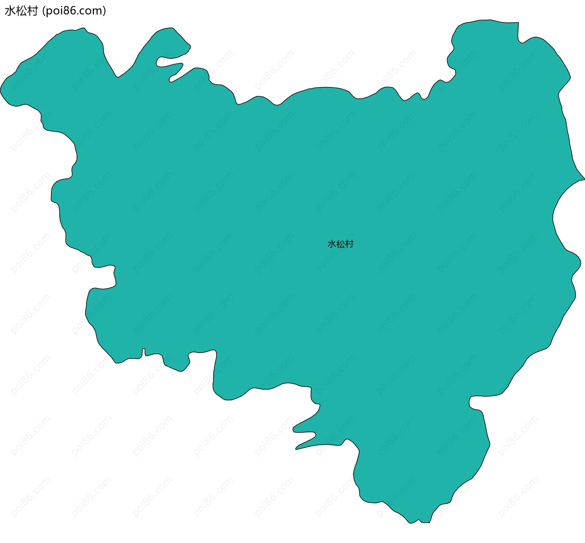 水松村边界地图