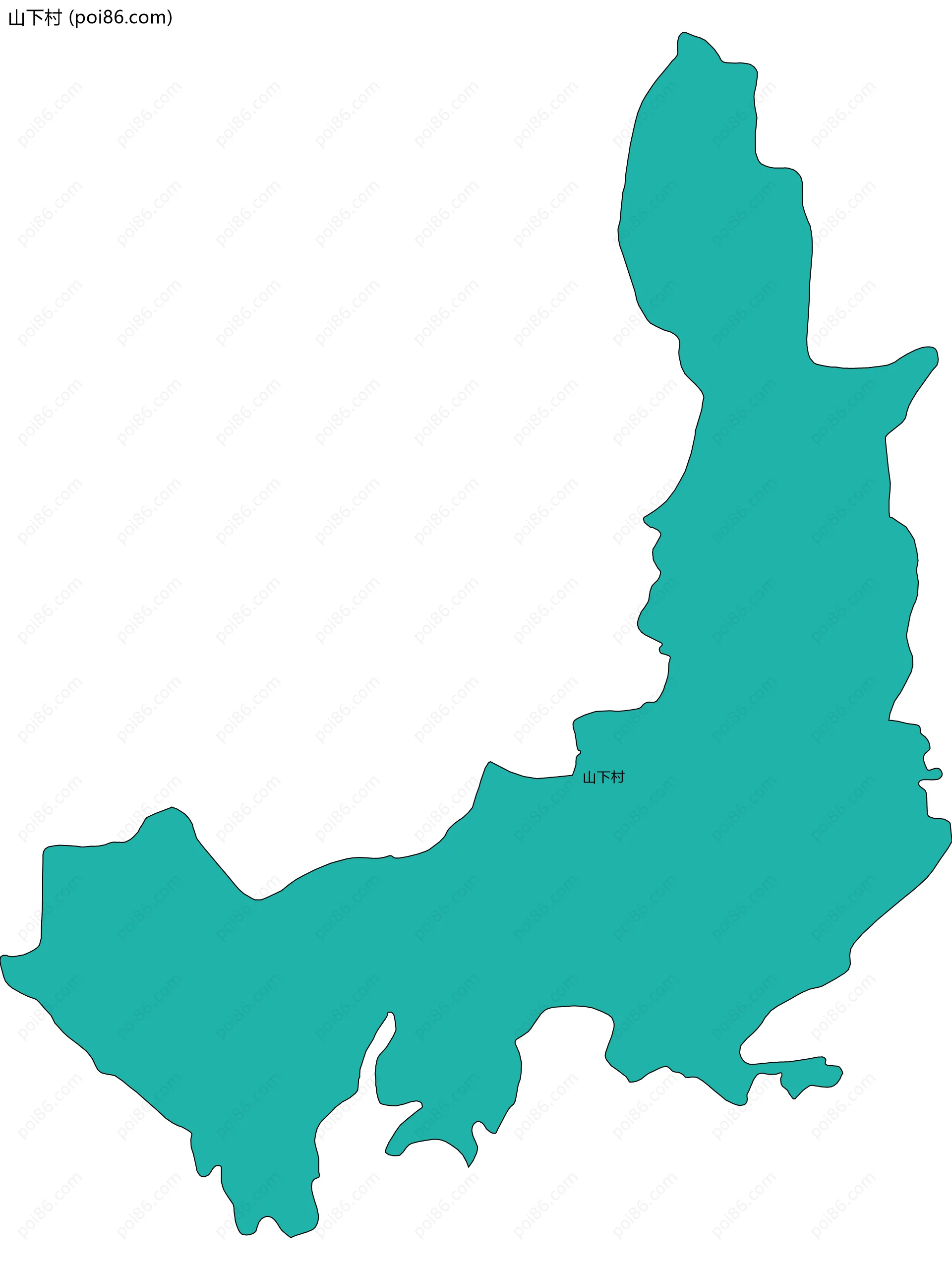 山下村边界地图