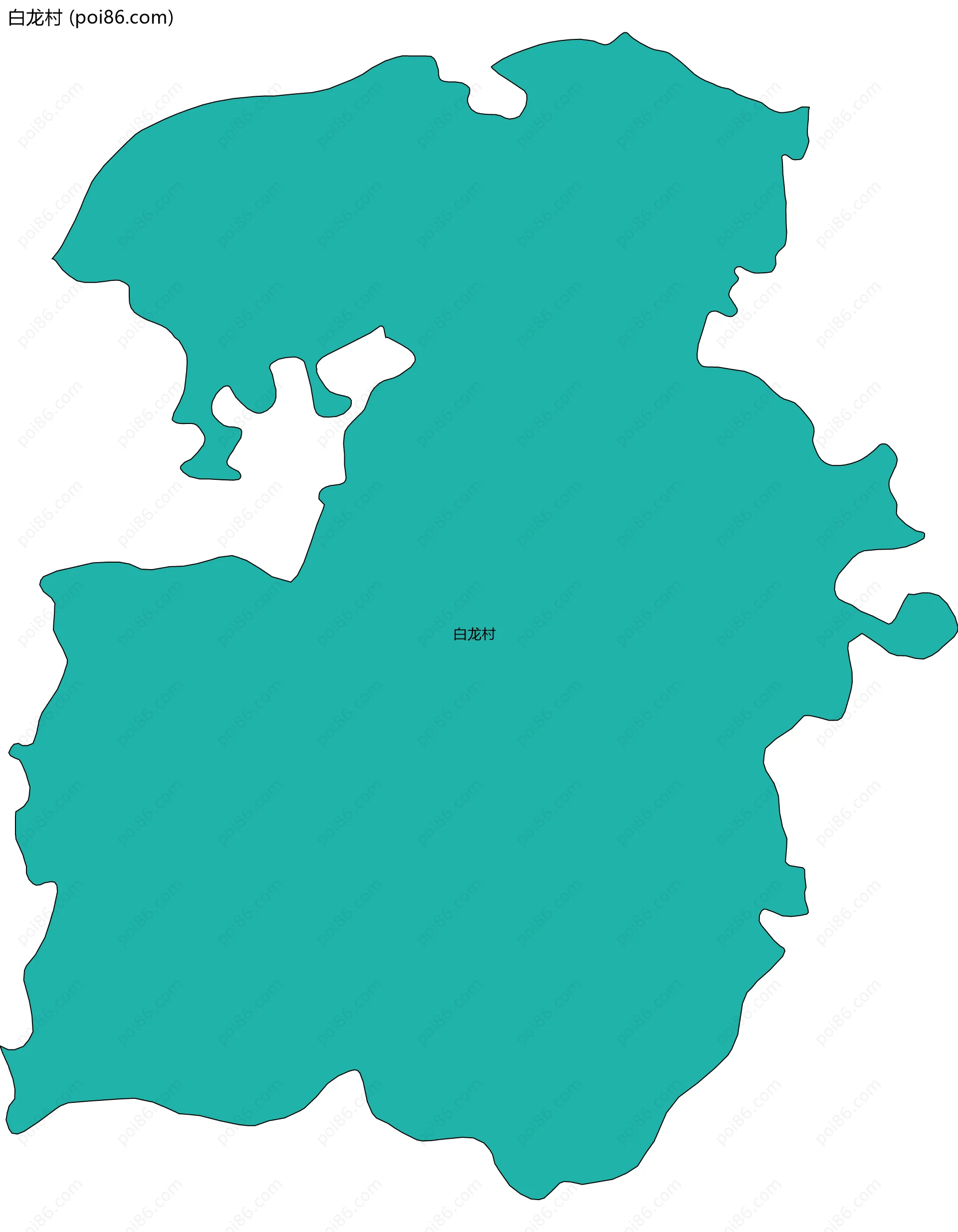 白龙村边界地图