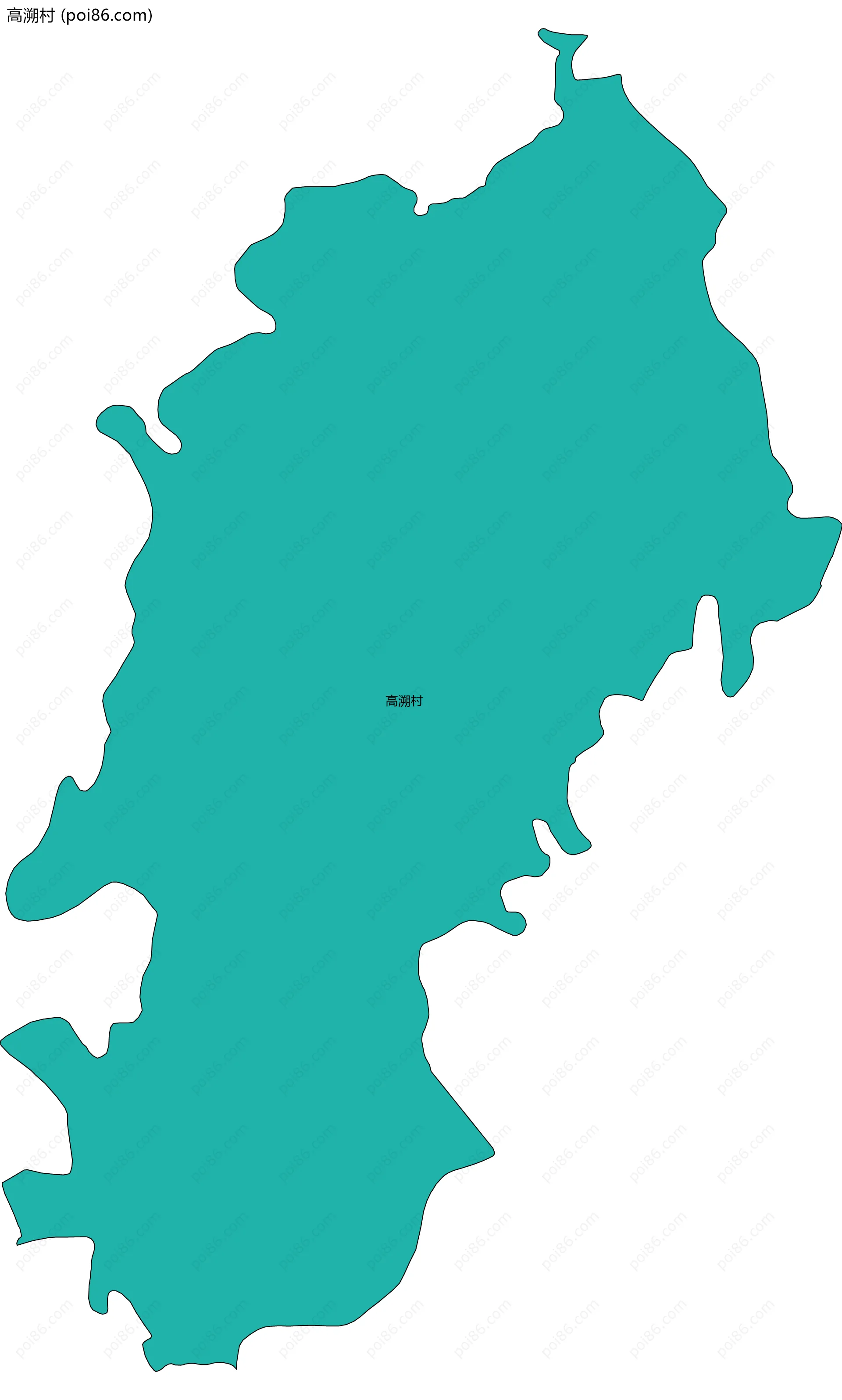 高溯村边界地图