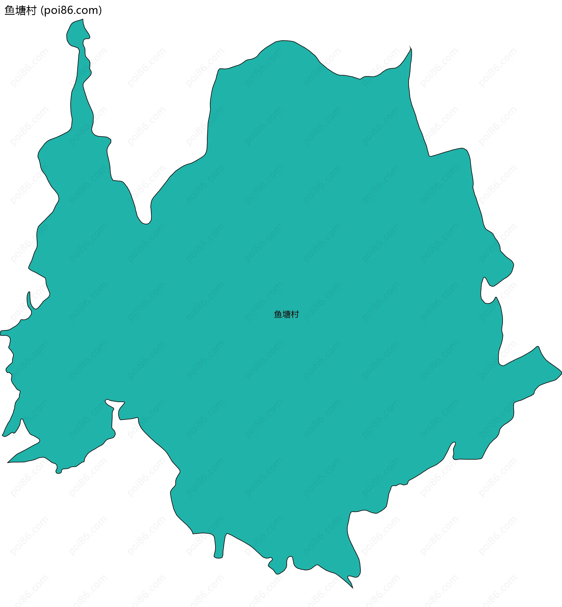 鱼塘村边界地图