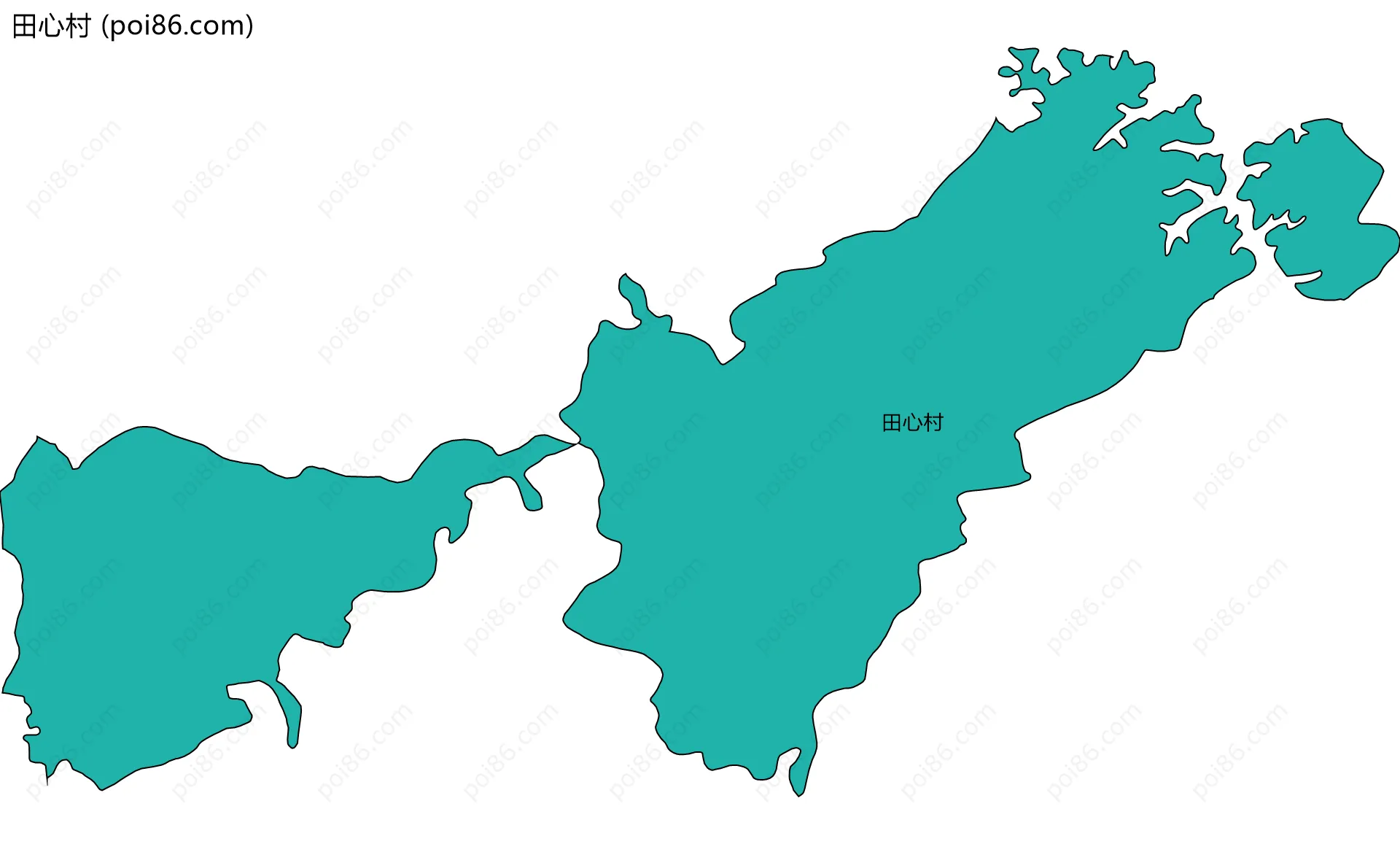 田心村边界地图