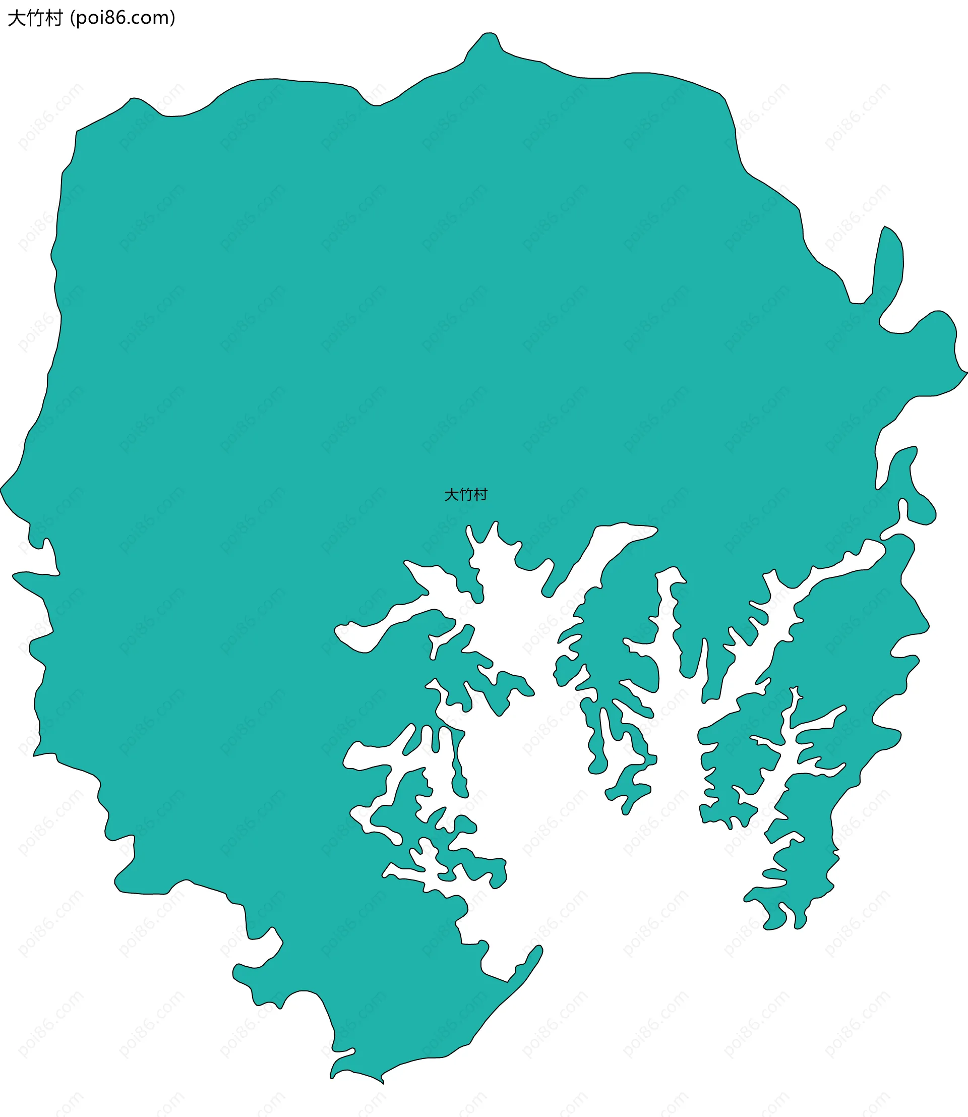 大竹村边界地图