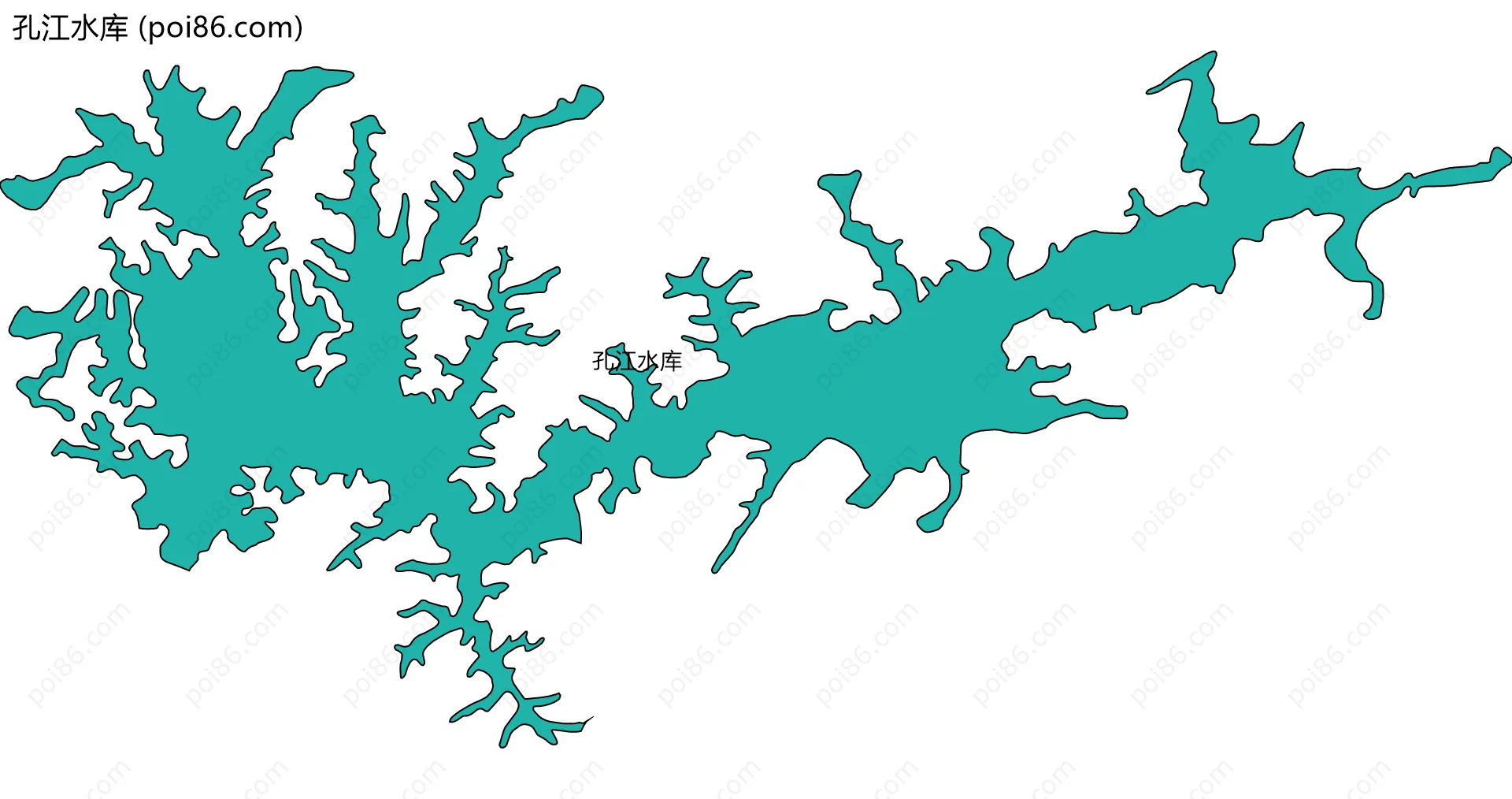 孔江水库边界地图