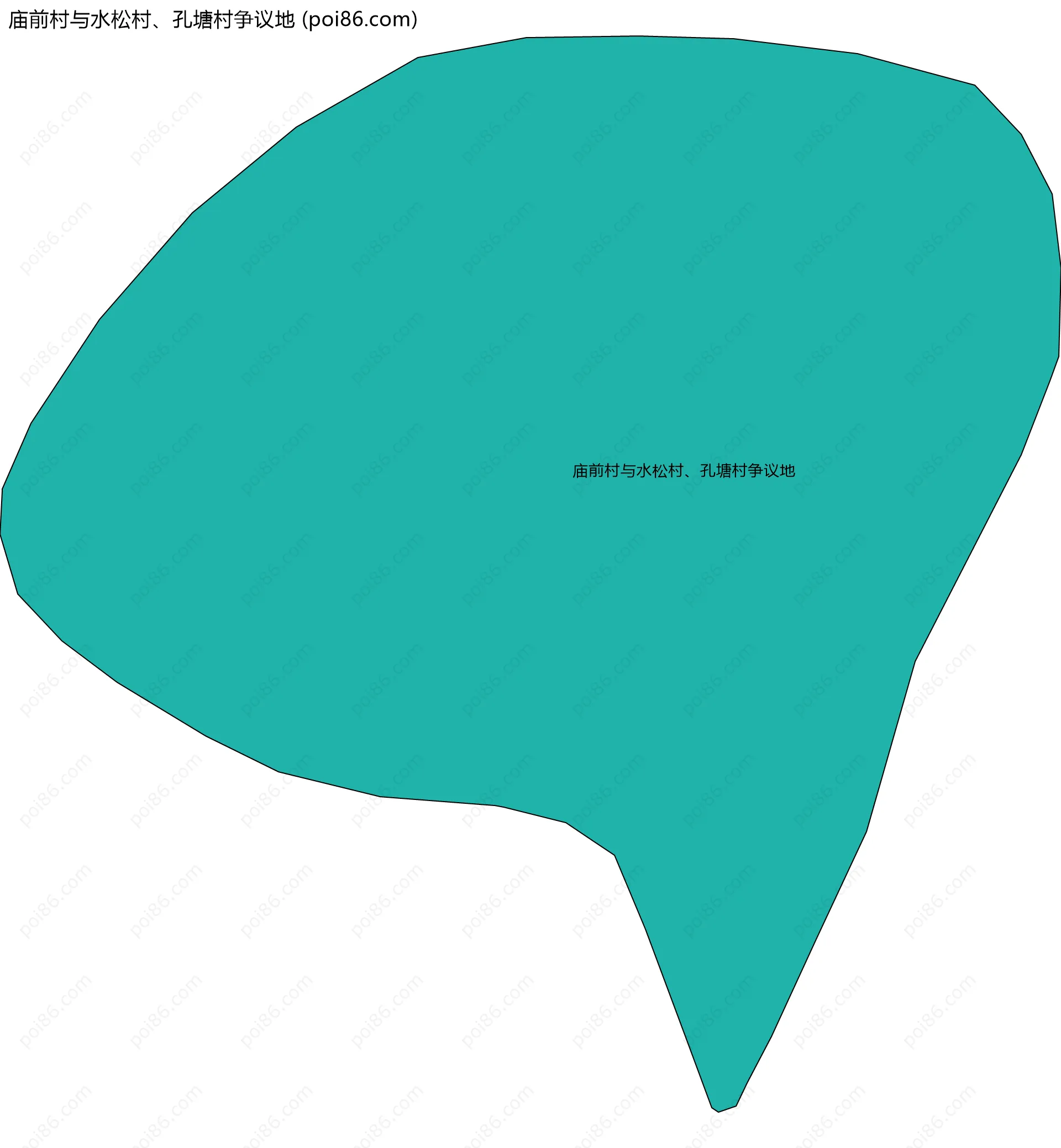 庙前村与水松村、孔塘村争议地边界地图